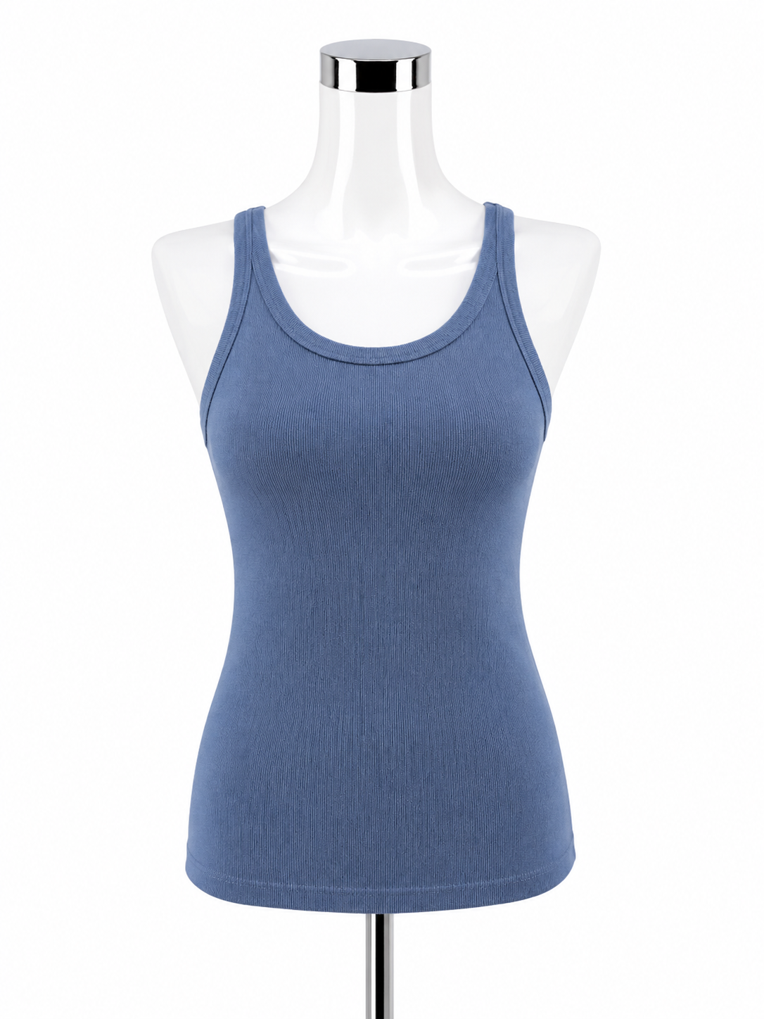 Michael Stars Blue 2x1 Rib Scoop Neck Tank Top Size S | Pre-Owned