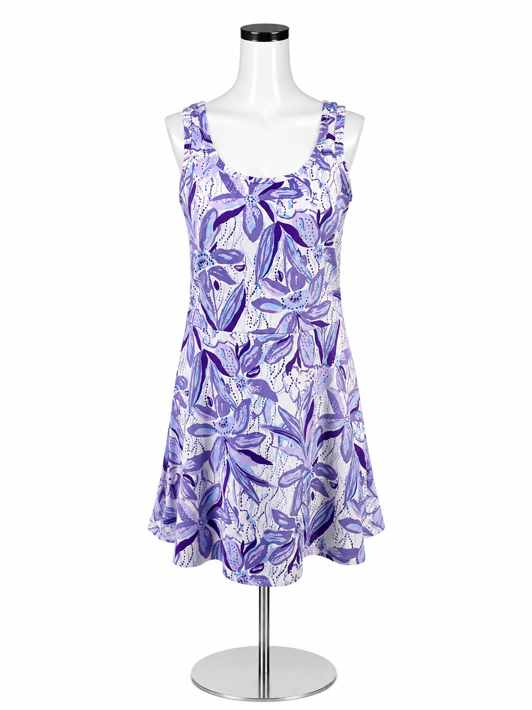 Lilly Pulitzer Size S white/purple Floral Pre-Owned Ladies Dress