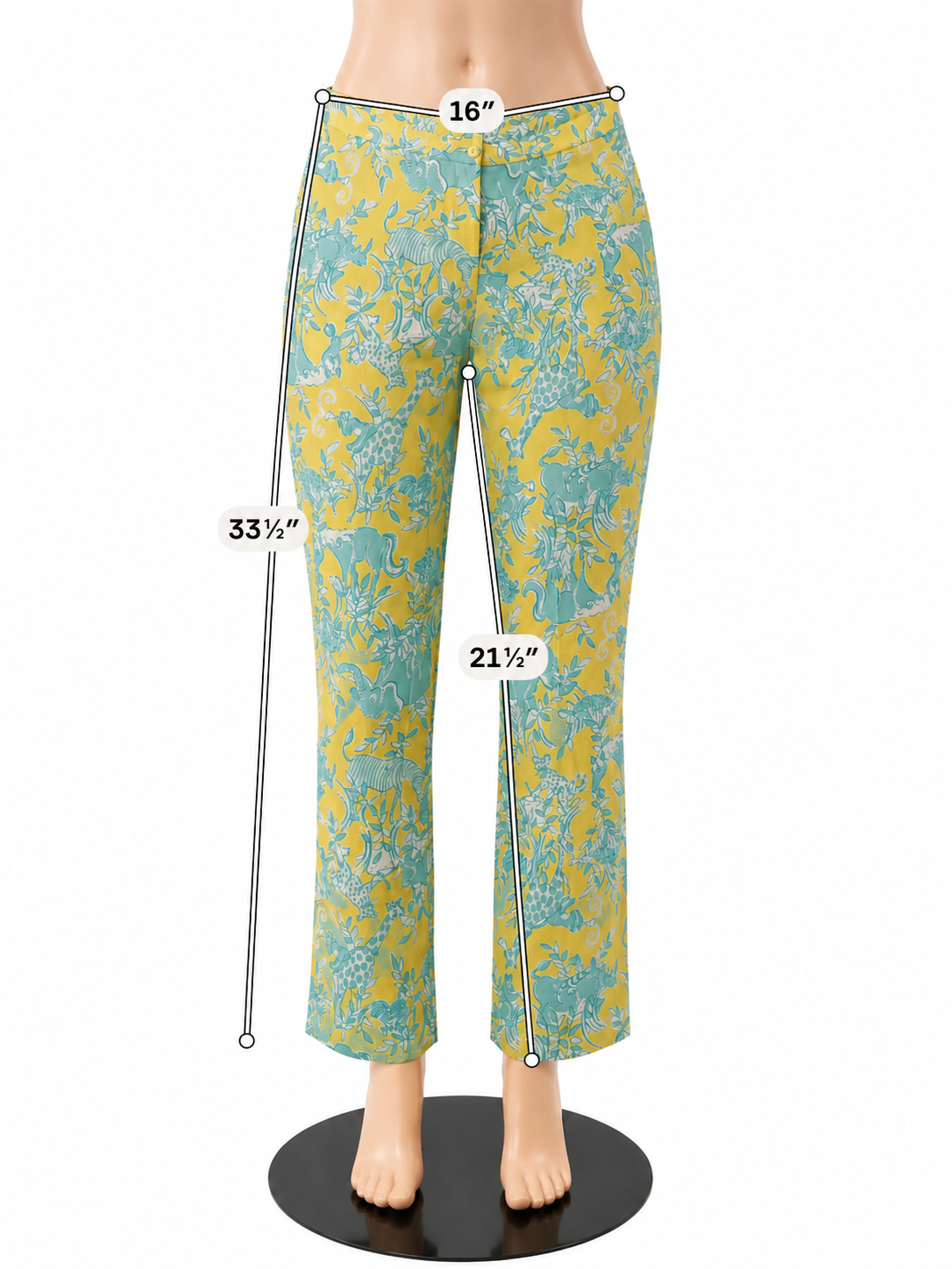 Lilly Pulitzer Worth Skinny Ankle Pants Chica de Larga Print Size 8