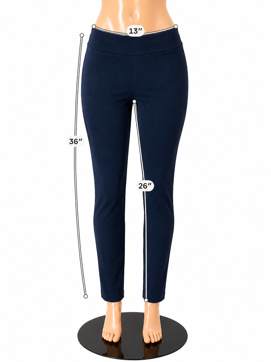 Tommy Hilfiger Black Ponte Knit Leggings Size 4 | Stretch Pull-On Pants