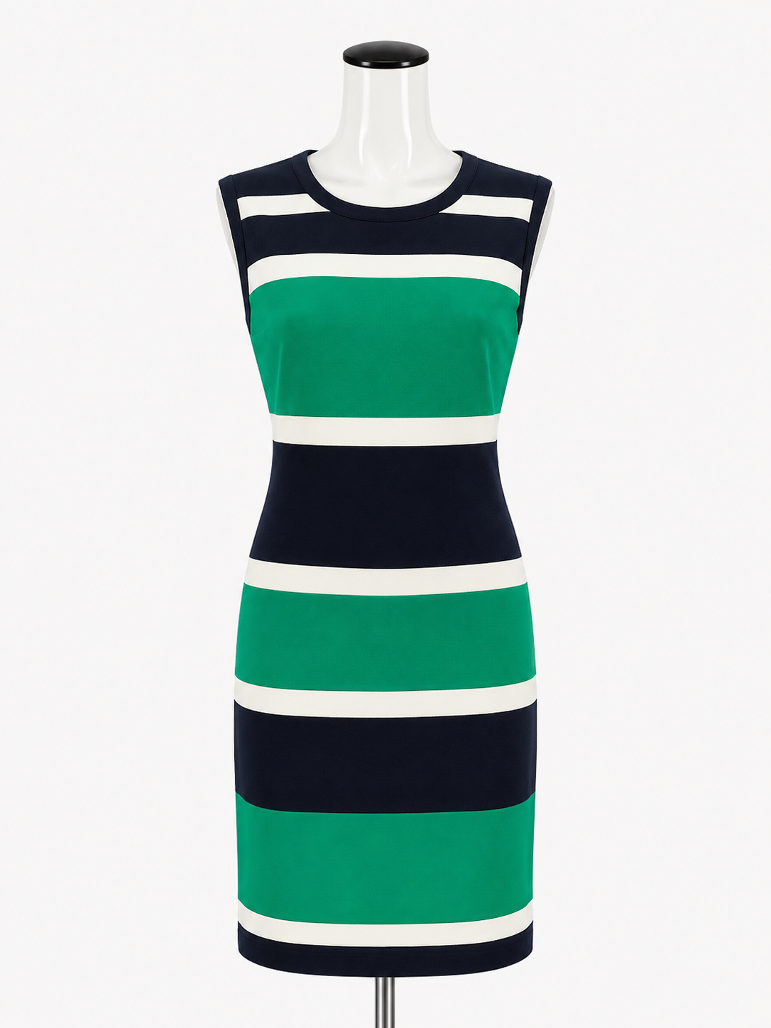gold or blue dress illusion Tommy Hilfiger Size 16 Navy/Green/White Stripe Pre-Owned Ladies Dress