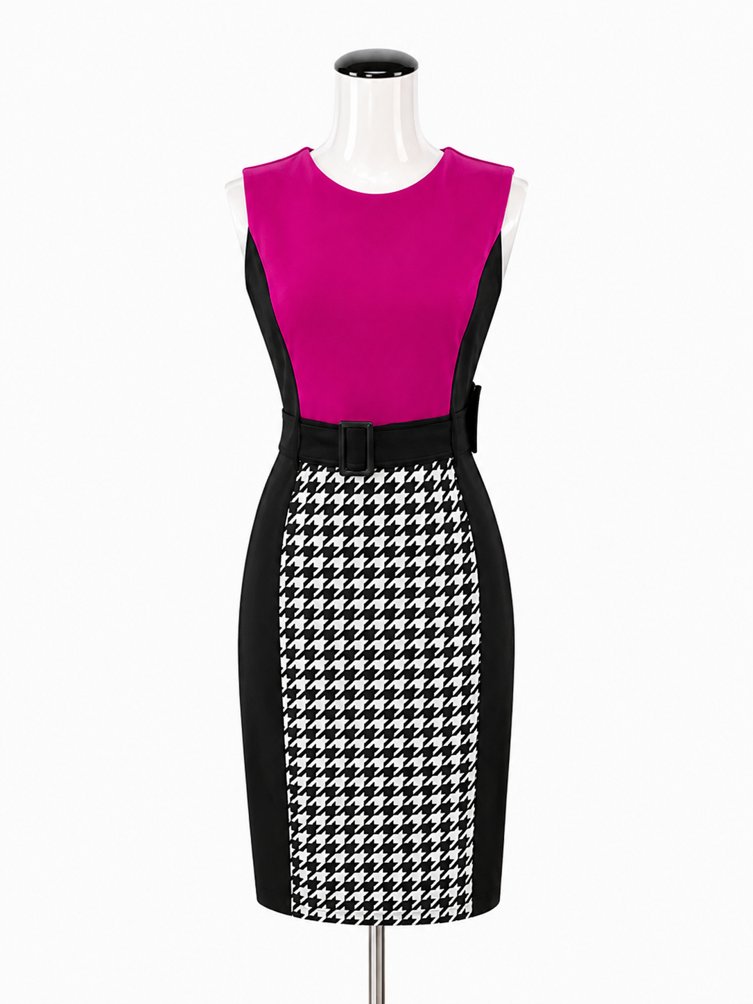 Enrevelry Size 6 Black/white/pink Houndstooth Pre-Owned Ladies Dress Margaret's Fine Consignment Enrevelry Size 6 Black/white/pink Houndstooth Pre-Owned Ladies Dress Margaret's Fine Consignment