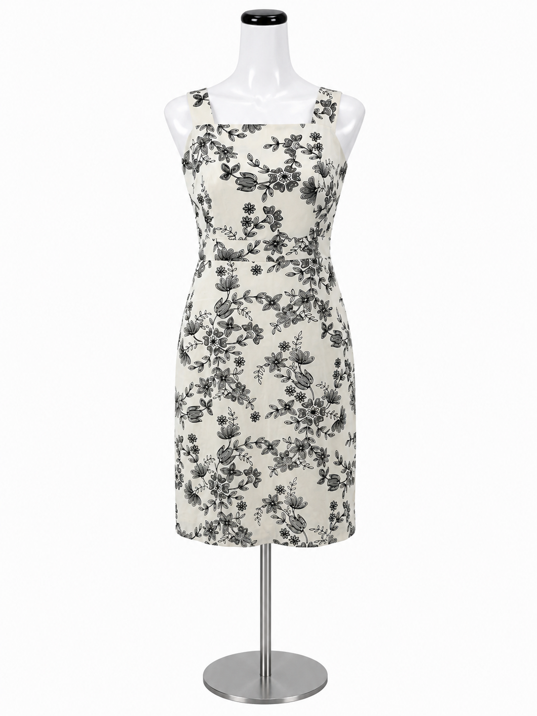 Ann Taylor White/Black Floral Pre-Owned Ladies New With Tags Dress