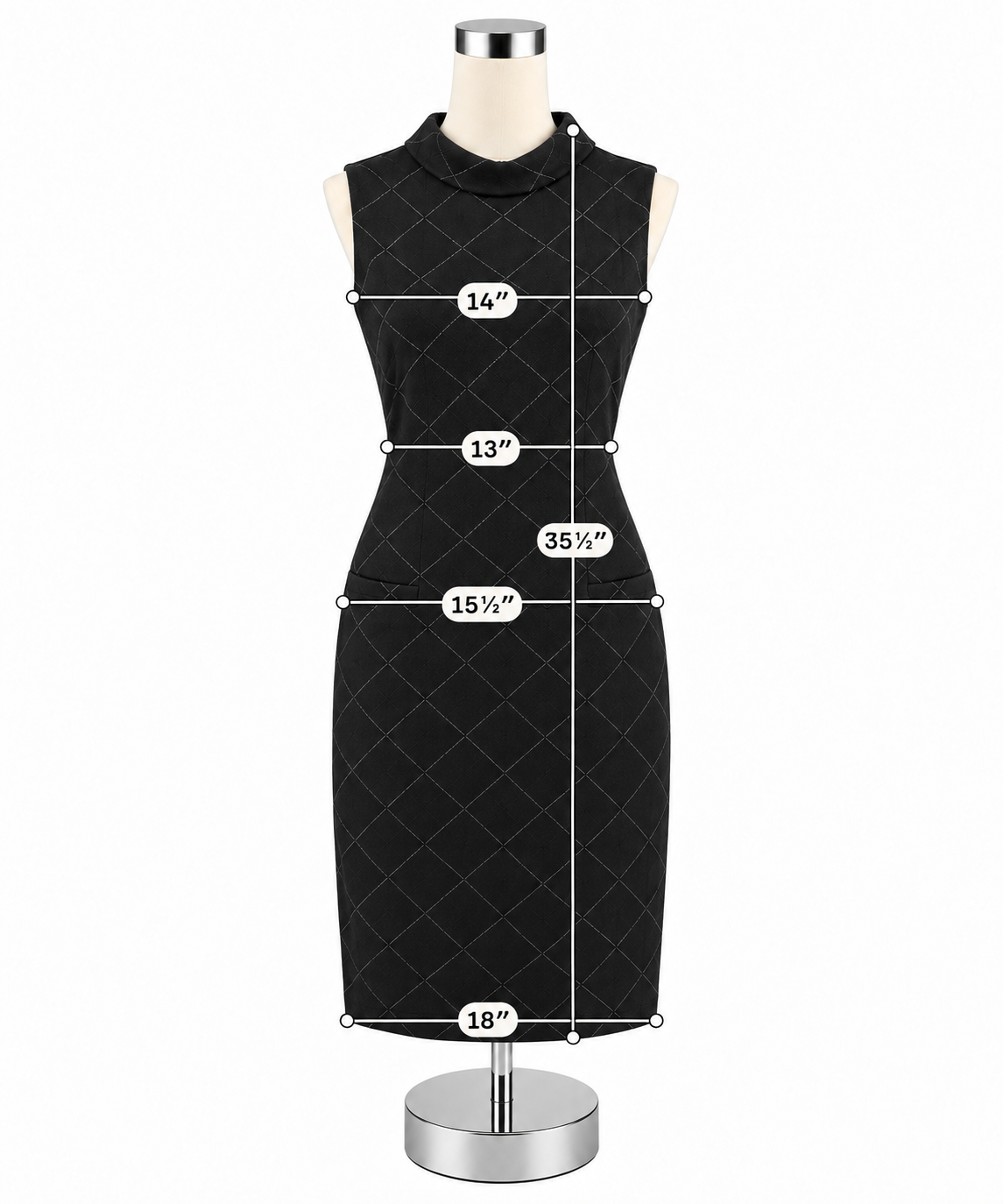 Sharagano Diamond Jacquard Knit Sheath Dress Black Gray Size 10 - ONLINE ONLY
