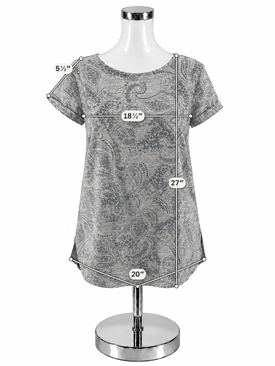Lauren Conrad Size M Blue Paisley Pre-Owned Ladies Casual Top - ONLINE ONLY