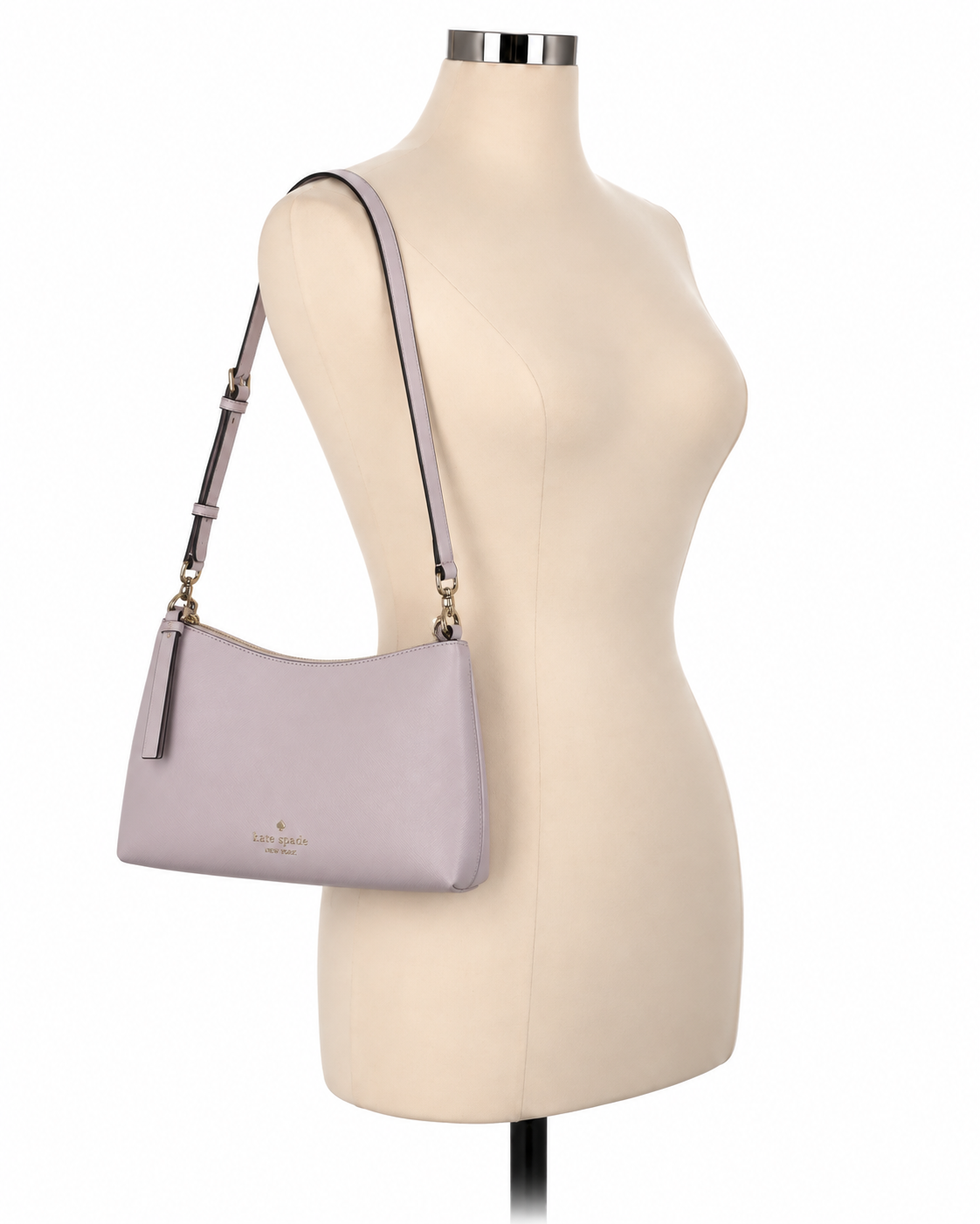 Kate Spade Saffiano Leather Crossbody Bag Lavender | Pre-Owned