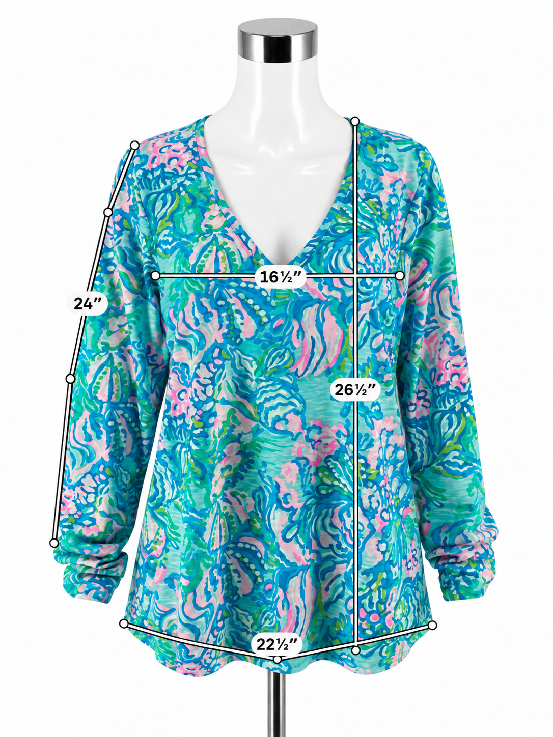 Lilly Pulitzer Nevie Top In A Flurry Print Tunic Size Large - ONLINE ONLY