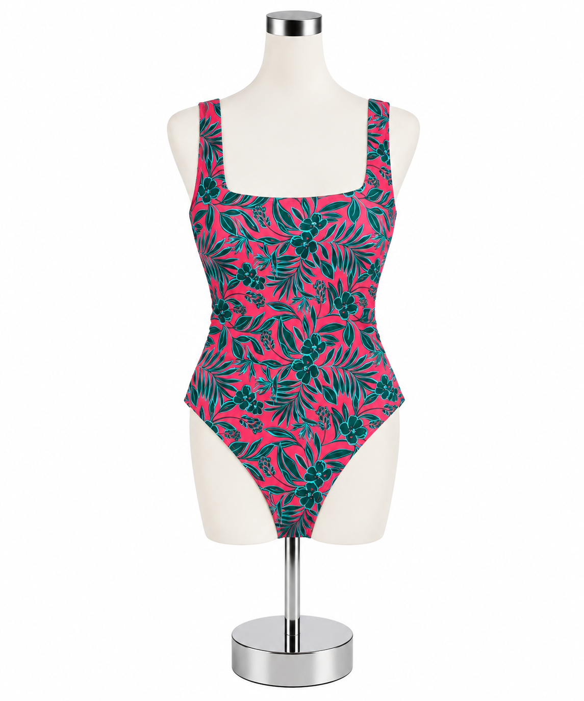 Andie The Mykonos One-Piece Swimsuit Pink Green Floral Size XL NWT - ONLINE ONLY