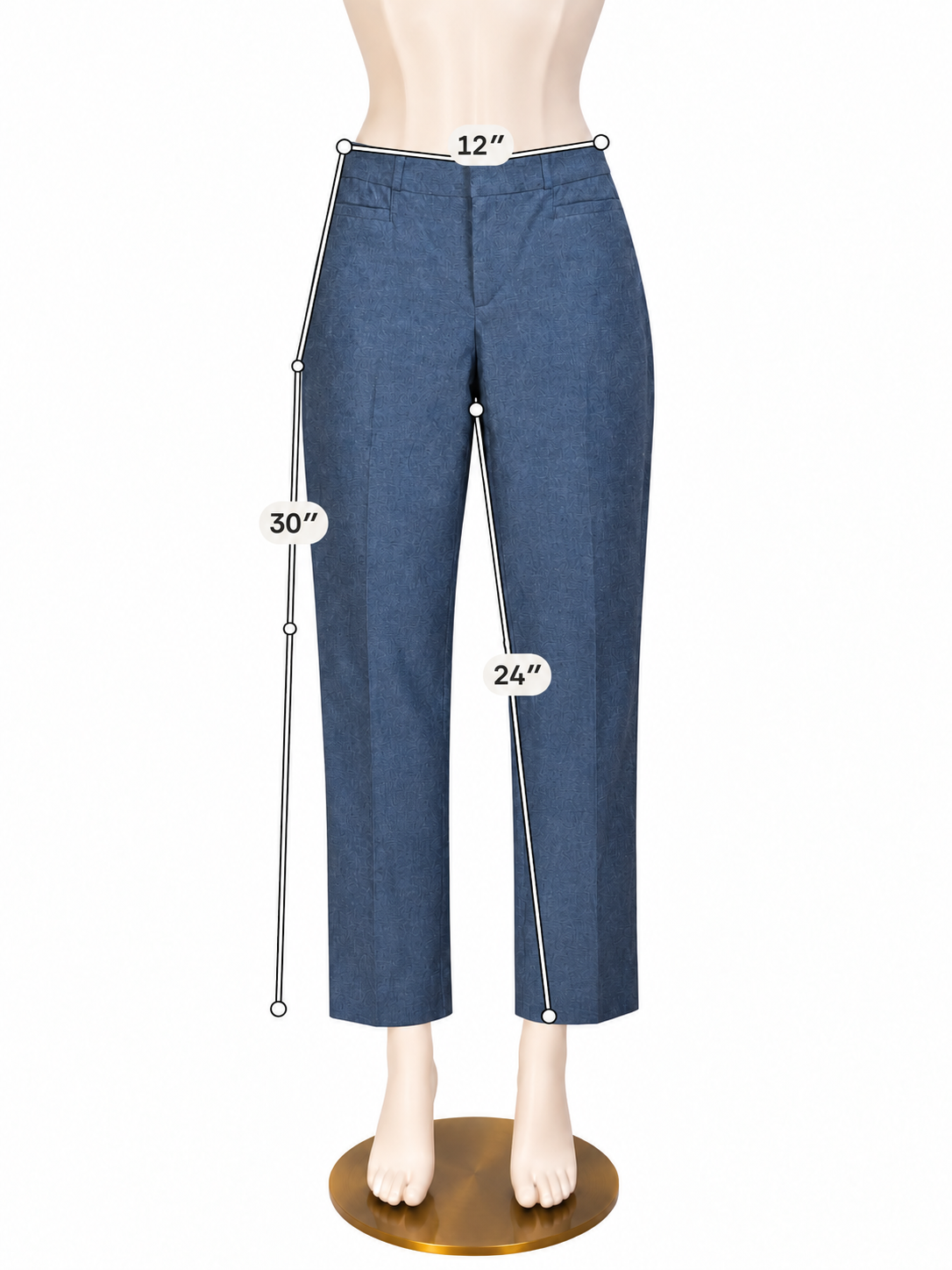 Banana Republic Sloan Fit Cropped Ankle Pants Dark Blue Size 4 - ONLINE ONLY