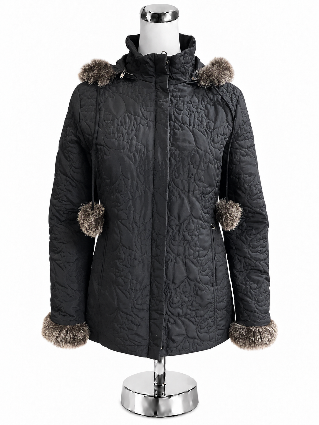 cabi Size Medium Black Fur Pre-Owned Jacket