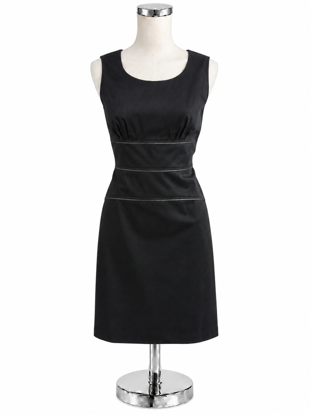 Calvin Klein Black Cotton Stretch Sheath Mini Dress Size 6 - ONLINE ONLY
