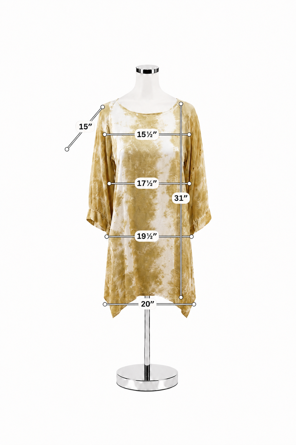 STARK X Crushed Velvet Tie-Dye Tunic Dress | Size XS