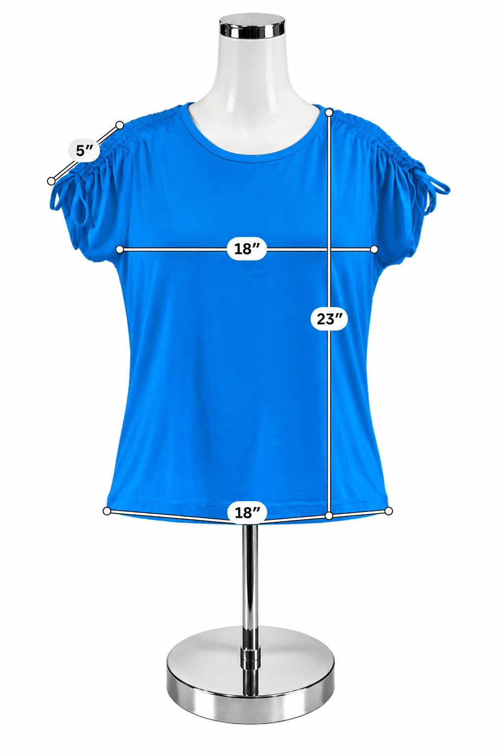 Tahari Size S Blue Solid Pre-Owned Ladies Casual Top - ONLINE ONLY