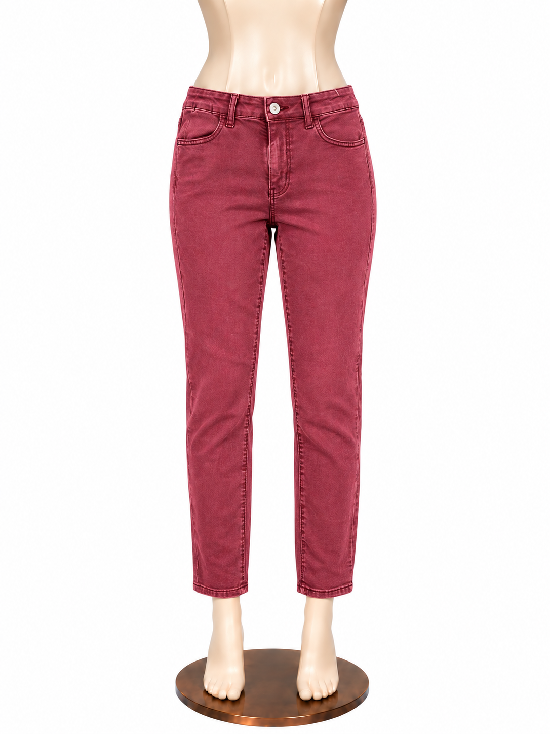 American Eagle Maroon High-Waisted Skinny Pants | Size 4 - ONLINE ONLY