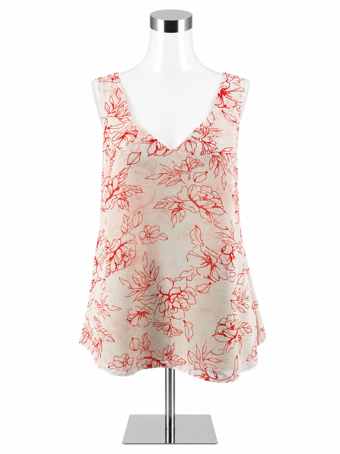 Cabi Sunkissed Cami Floral V-Neck Tank Top Size Medium