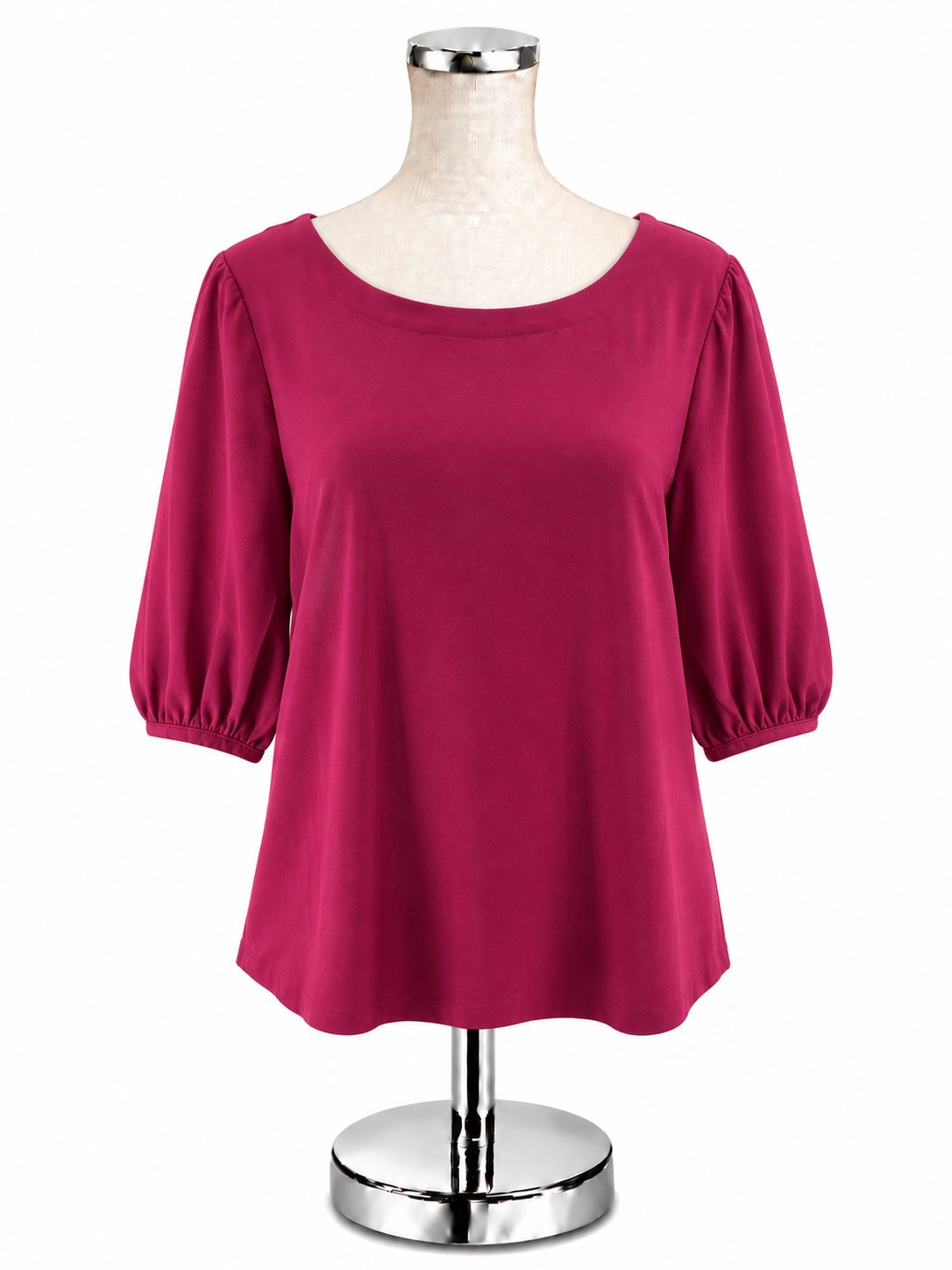 Ann Taylor LOFT Berry Satin Boatneck Blouse - Size S - ONLINE ONLY