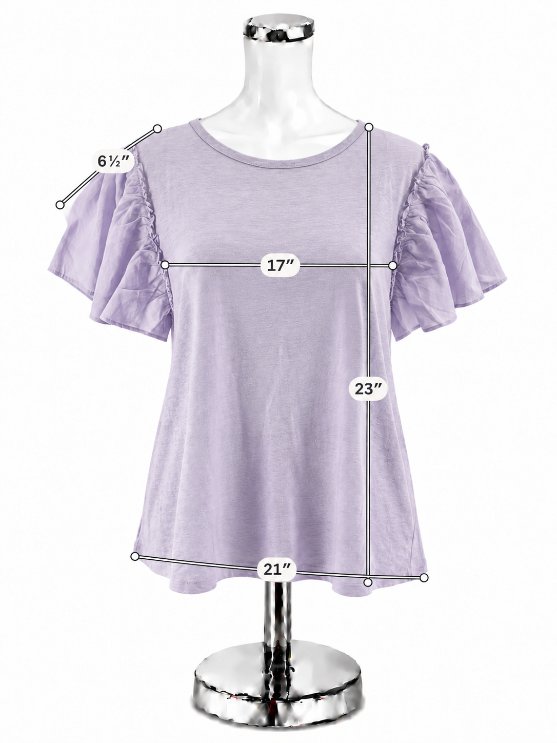 LOFT Lavender Linen & Cotton Flutter Sleeve Top | Size Medium - ONLINE ONLY