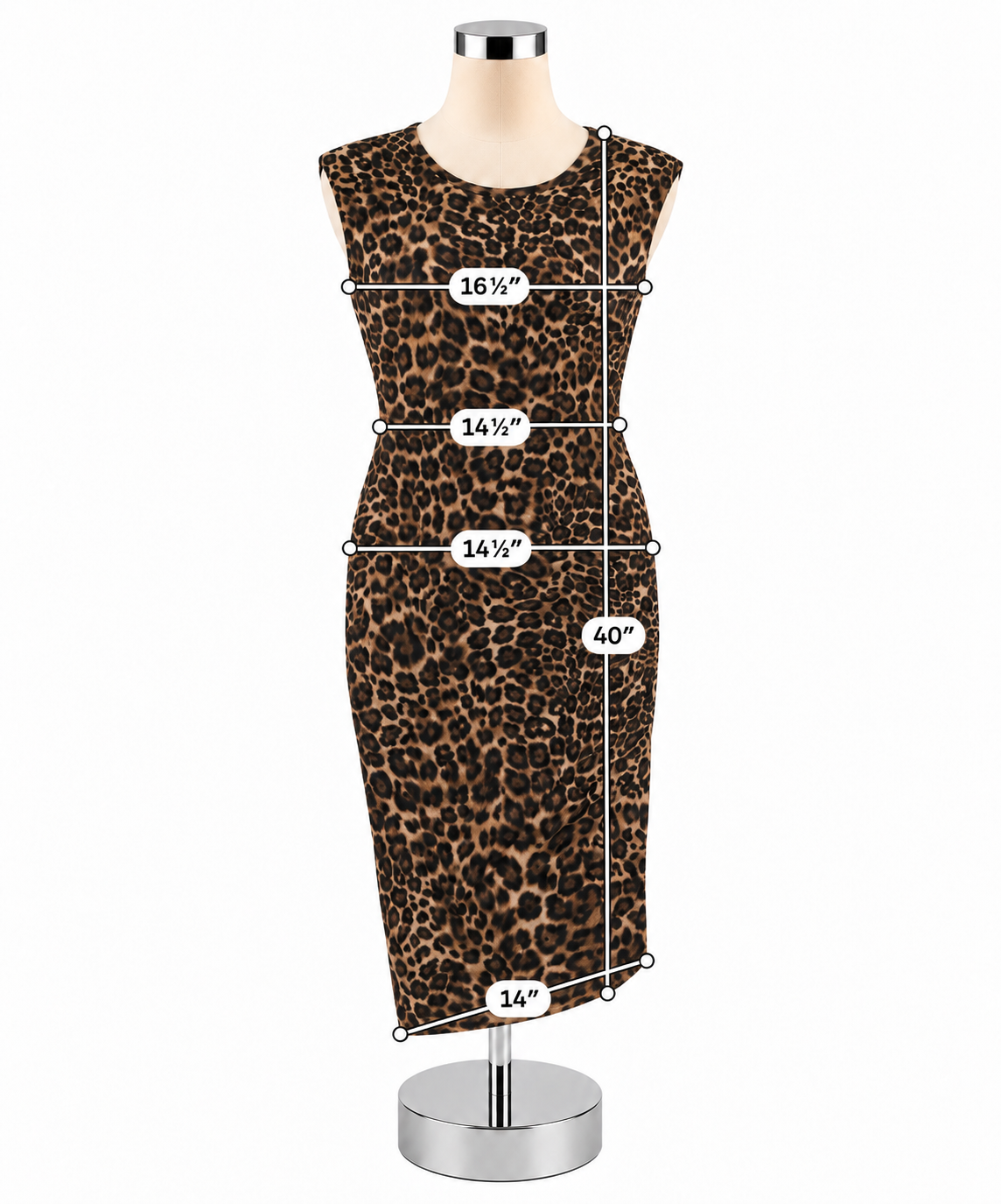 White House Black Market Leopard Print Sheath Dress Size Medium NWT - ONLINE ONLY