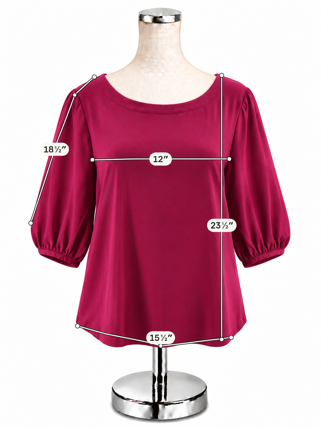 Ann Taylor LOFT Berry Satin Boatneck Blouse - Size S - ONLINE ONLY