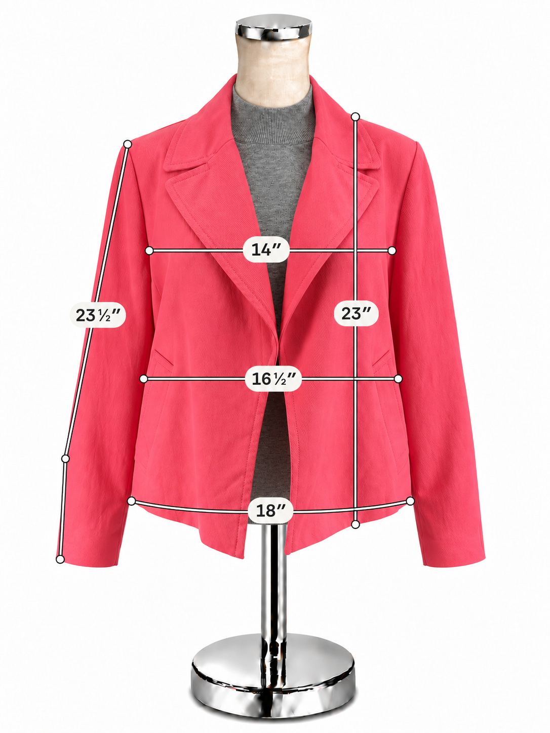 Ann Taylor Coral Linen-Blend Open Front Blazer - Size M- ONLINE ONLY