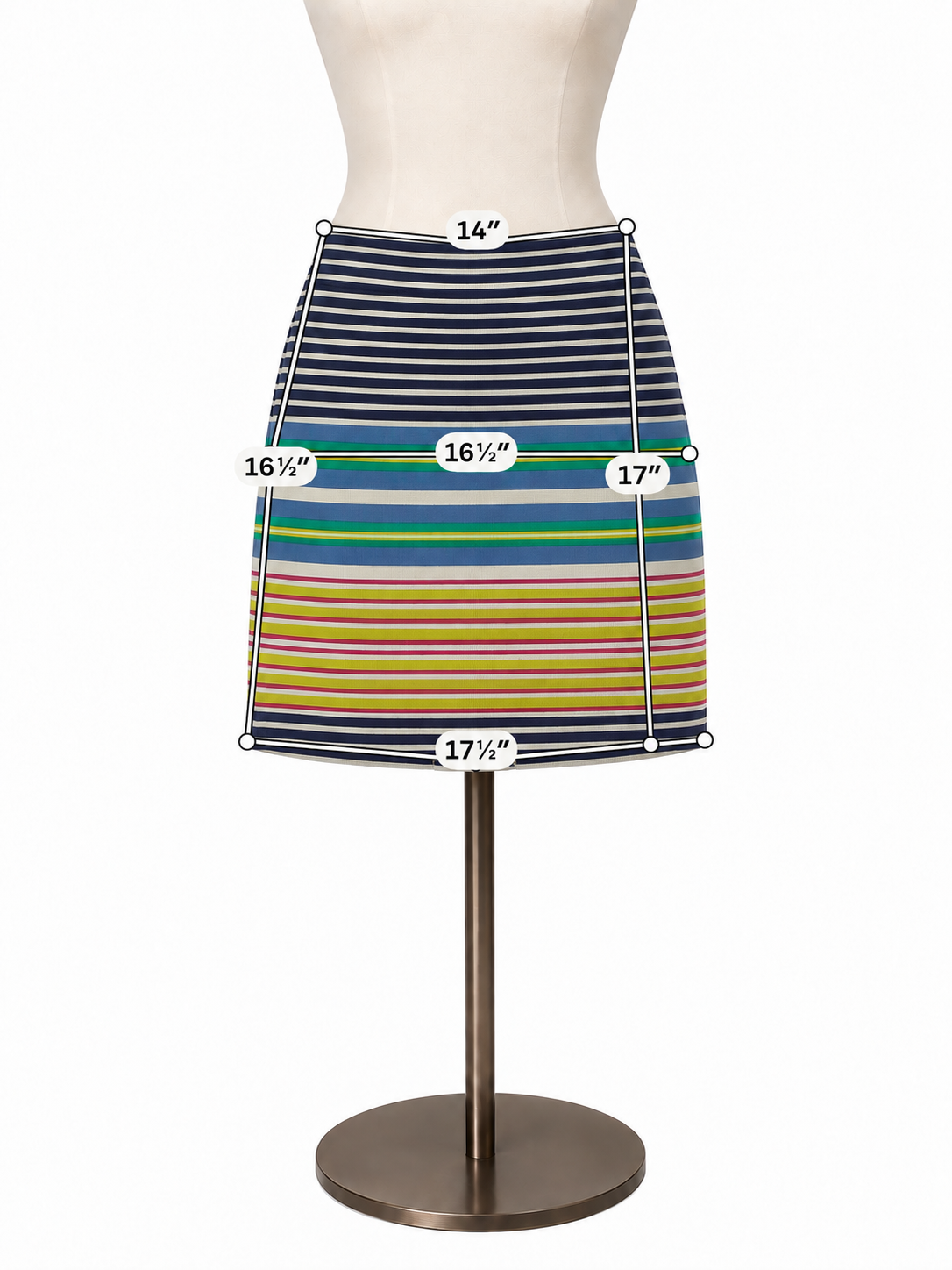 Ann Taylor LOFT Striped Cotton Pencil Skirt Size 4 - ONLINE ONLY