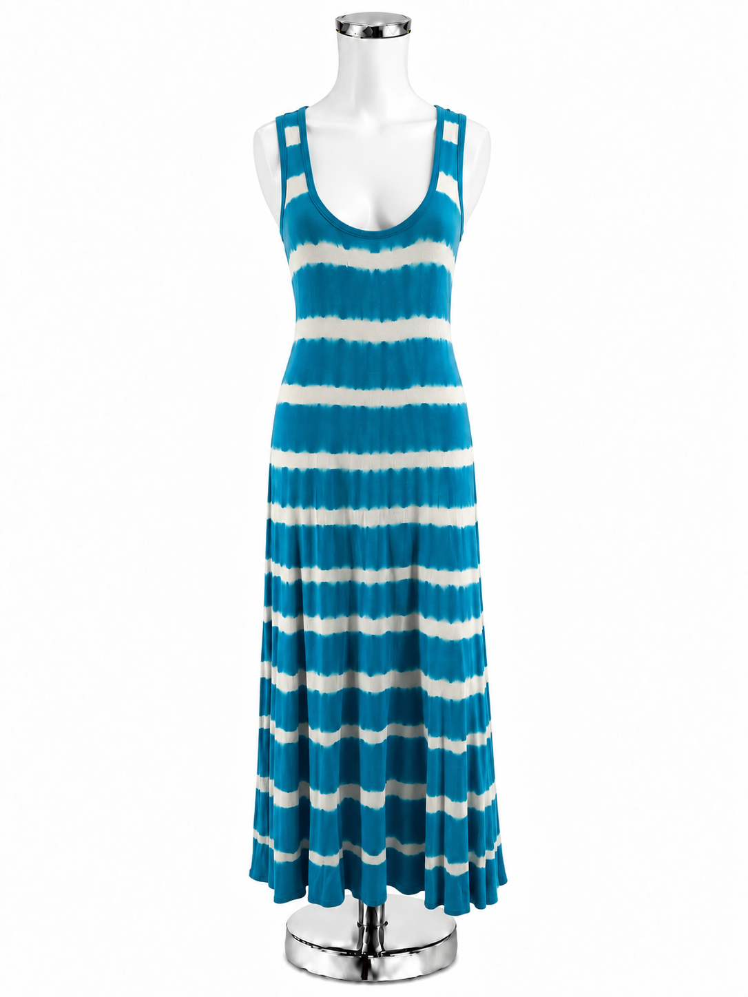 Calvin Klein Turquoise Tie-Dye Sleeveless Midi Dress Size 8 - ONLINE ONLY
