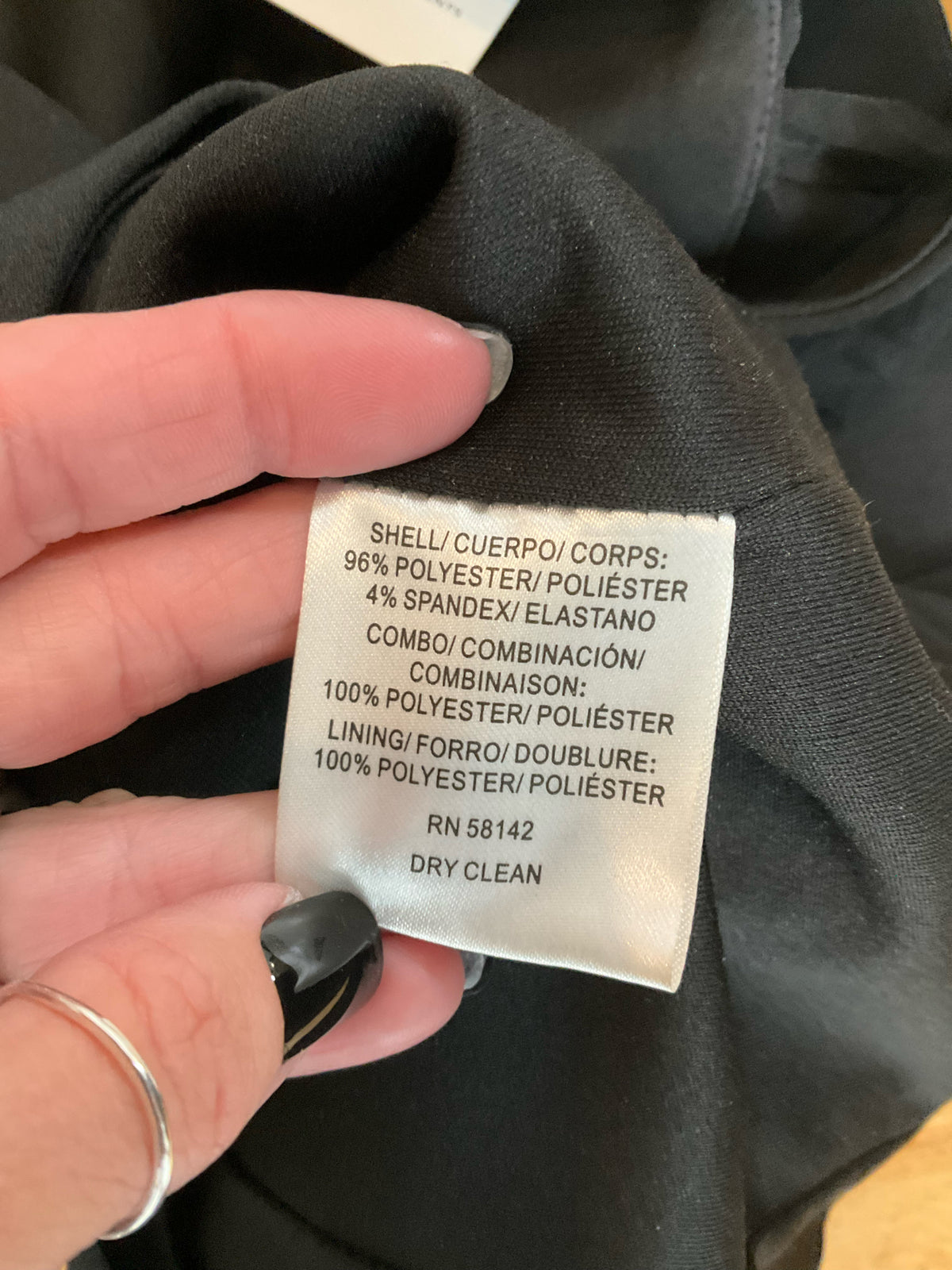 Maggy London Petites Sheer Yoke Sheath Cocktail Dress Black Size 0 Petite
