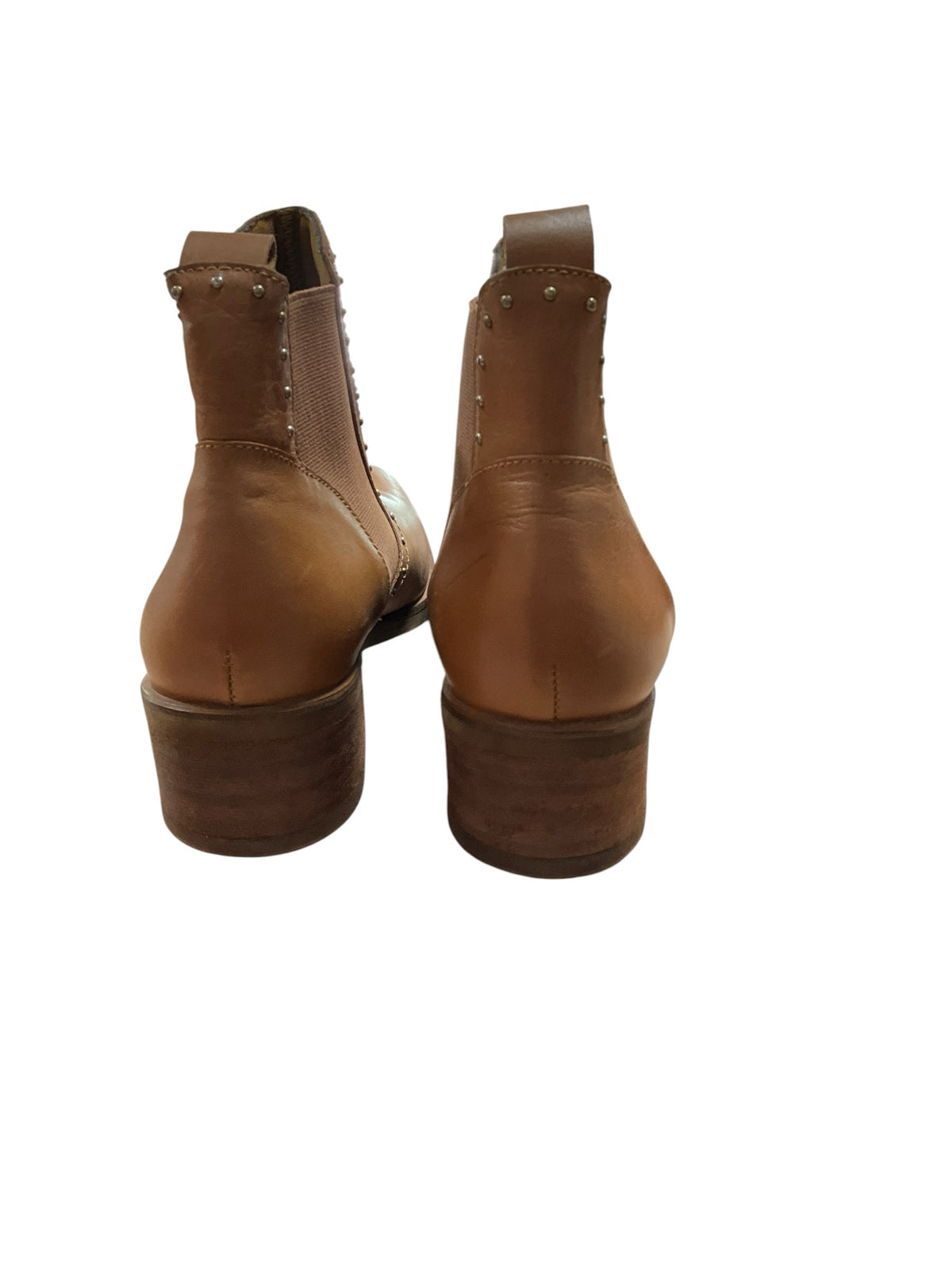 Stivali Camel Tan Studded Chelsea Ankle Boots Womens Size 7.5 / EU 39