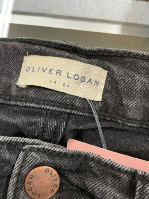 Oliver Logan Slim Straight Sustainable Jeans Womens Size 27 Washed Black
