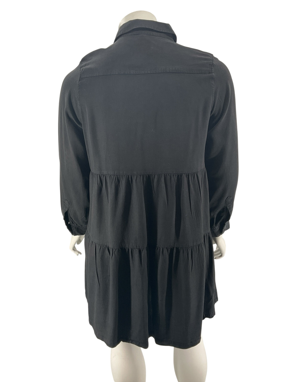 Velvet Heart Black 100% Tencel Tiered Shirt Dress - Size 1X - ONLINE ONLY