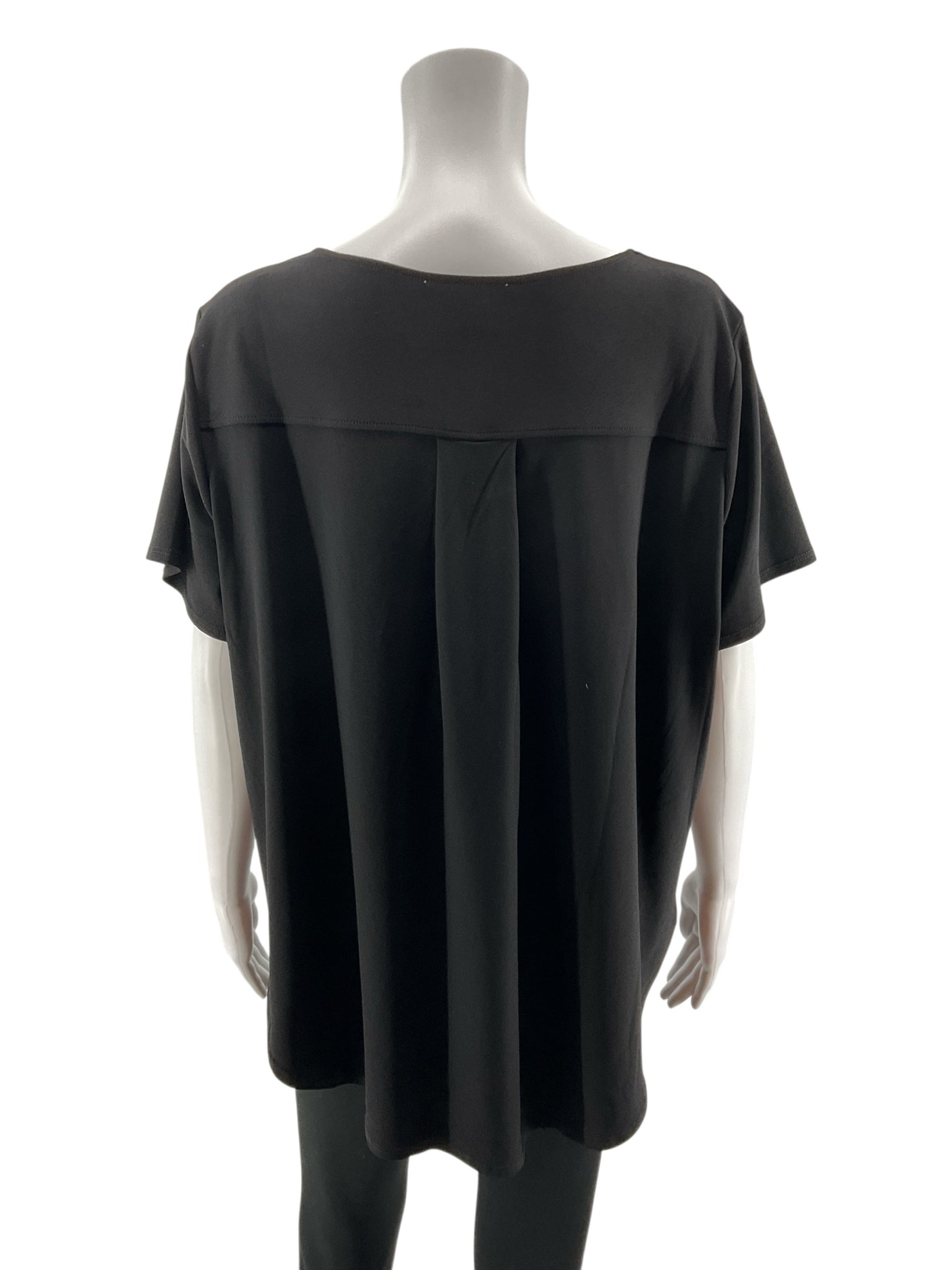 Philosophy Woman by Republic Clothing Philosophy Woman Black High-Low Pleated Back Top Size 1X NWT - ONLINE ONLY