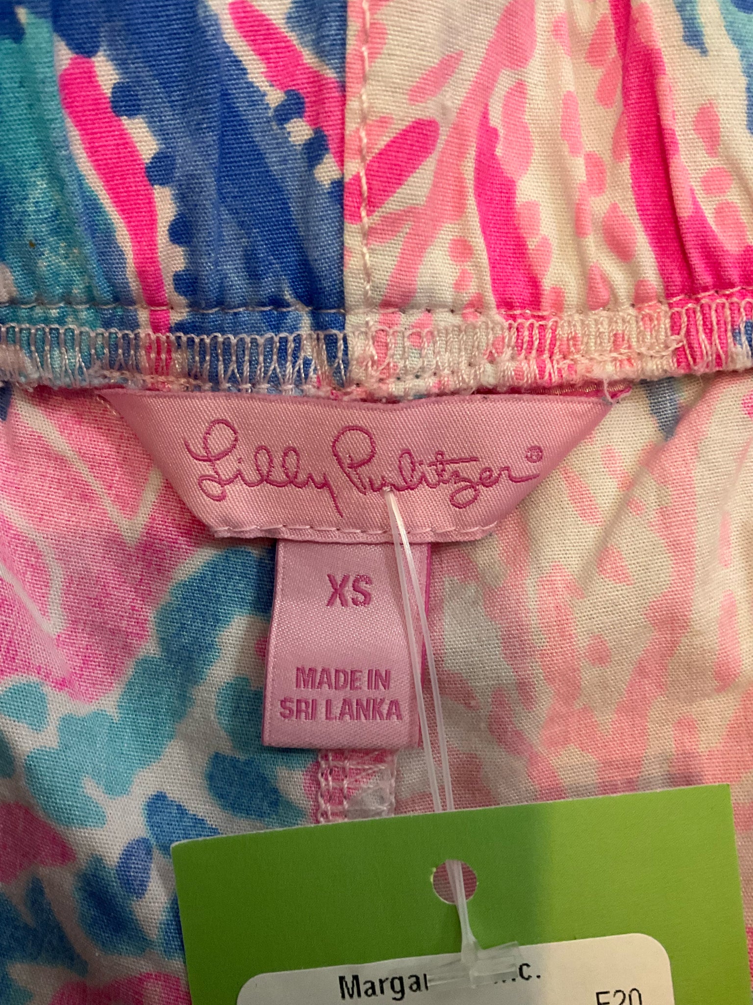 Lilly Pulitzer Margate Shorts Floral "Sink Or Swim" Print Size XS