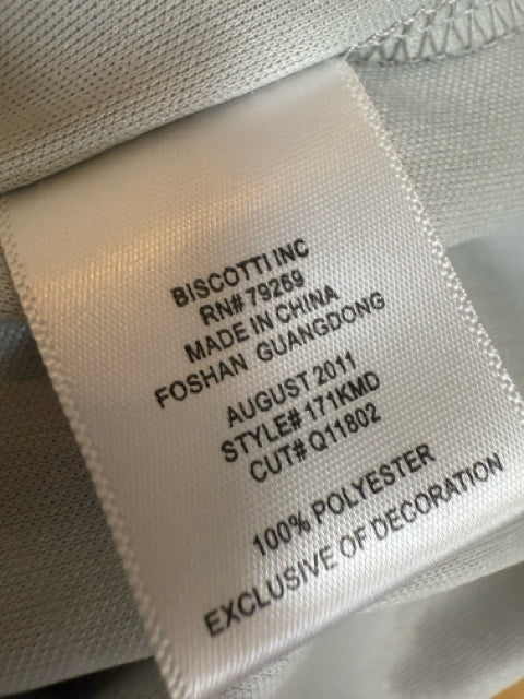 Biscotti Collezioni 3D Floral Applique Cocktail Dress Silver Size Medium