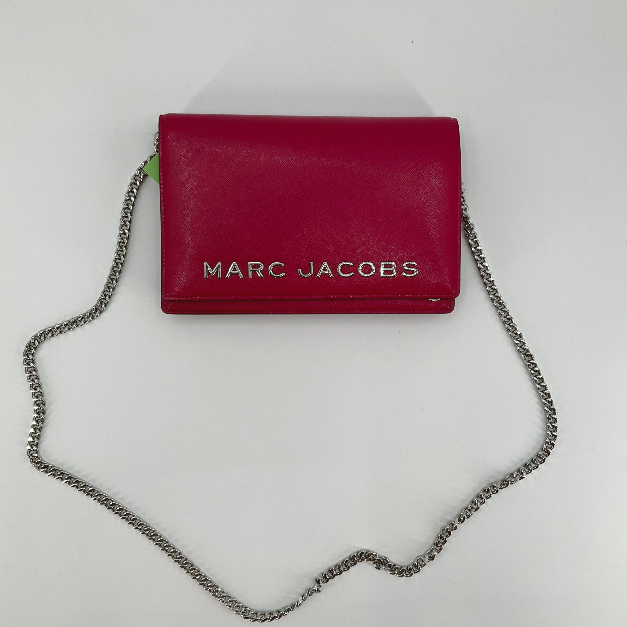 Marc Jacobs The Standard Continental Saffiano Leather Wallet on Chain Crossbody Bag Pink