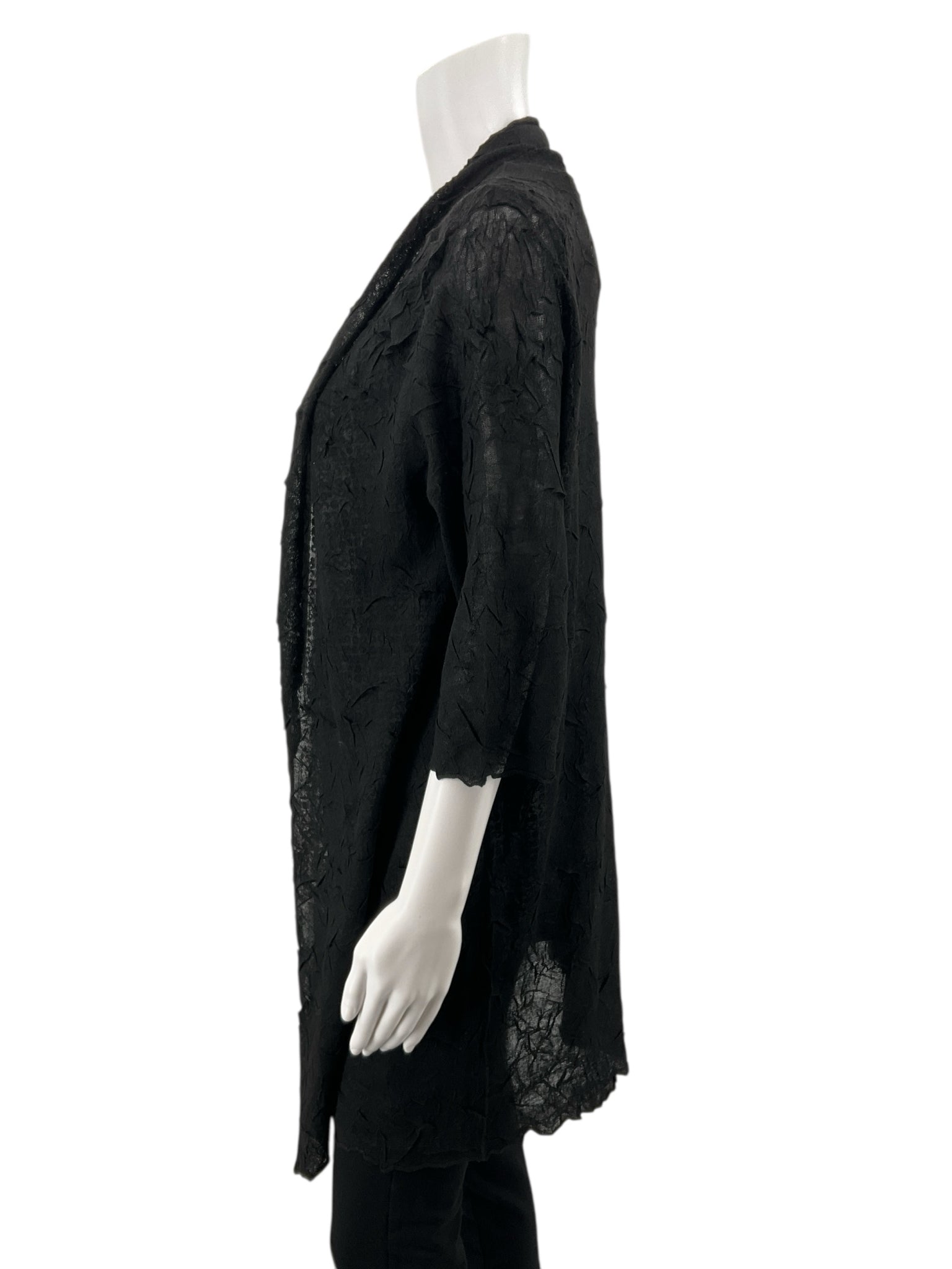 Eileen Fisher Black Pre-Owned Ladies Shrug - Size Large Petite - Margaret’s Fine Consignment