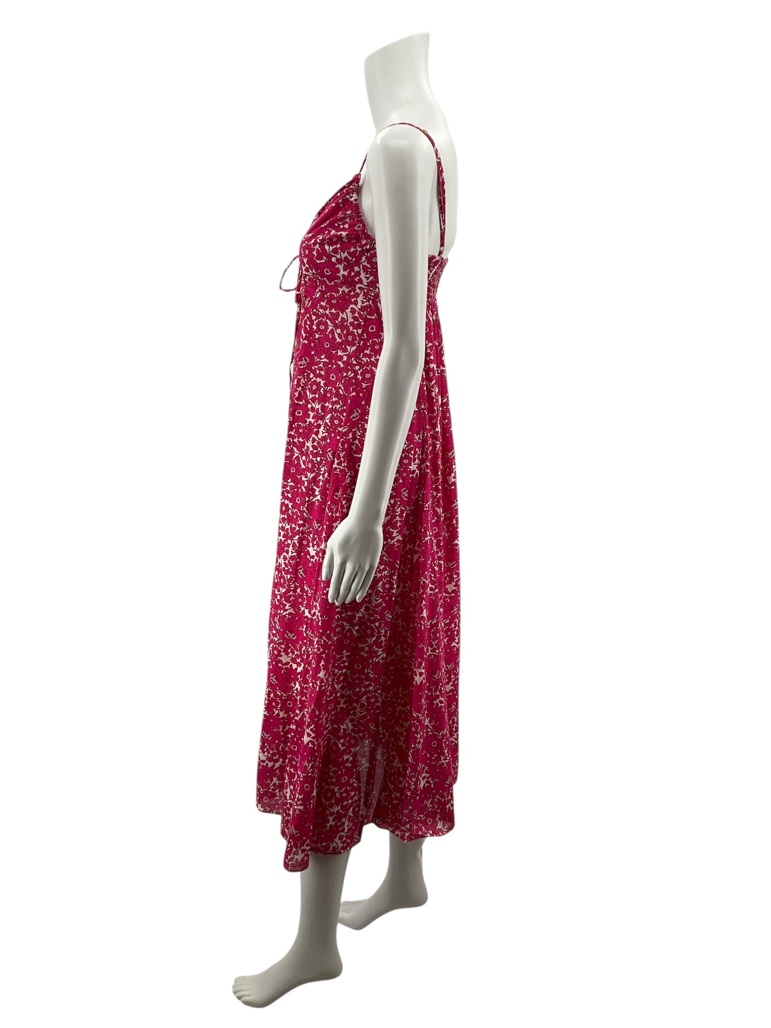 J.Crew Floral Tie-Front Smocked Cotton Maxi Sundress Size XS
