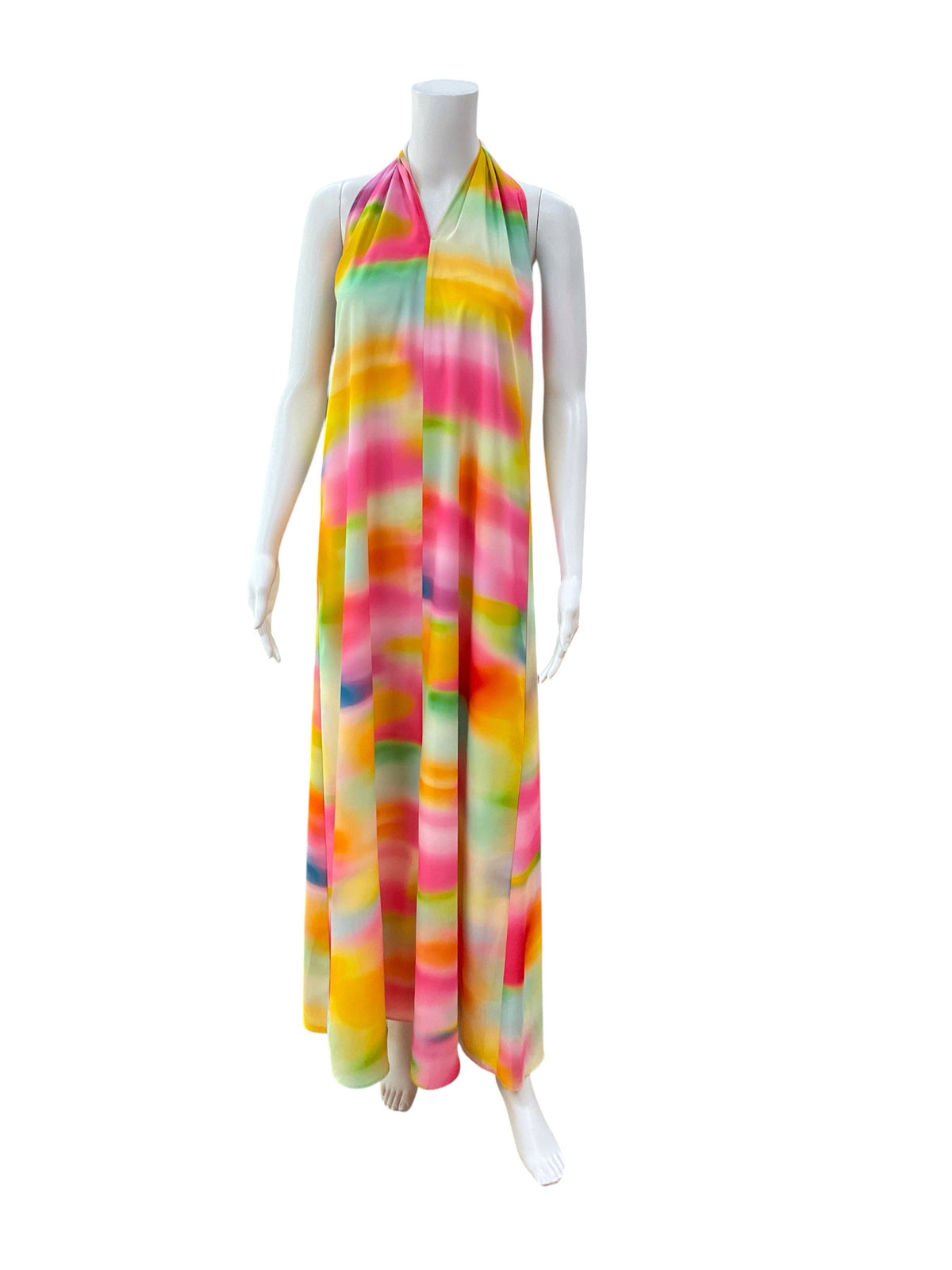 Crosby by Mollie Burch Maeve Rainbow Watercolor Halter Maxi Dress Size Medium - ONLINE ONLY