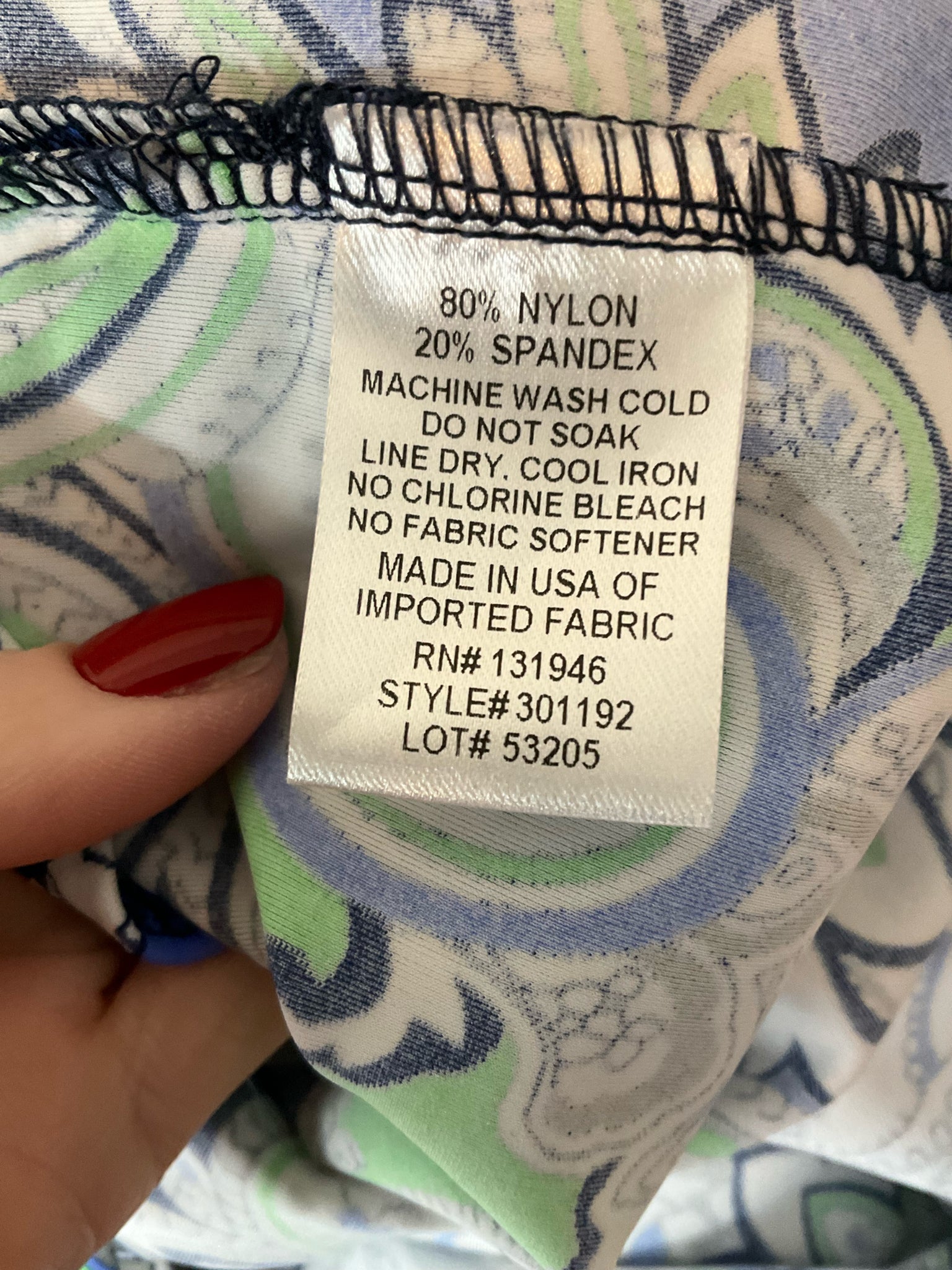 Jude Connally Trixie Tunic Top M Blue Green Paisley Roll Tab Sleeve Pre-Owned