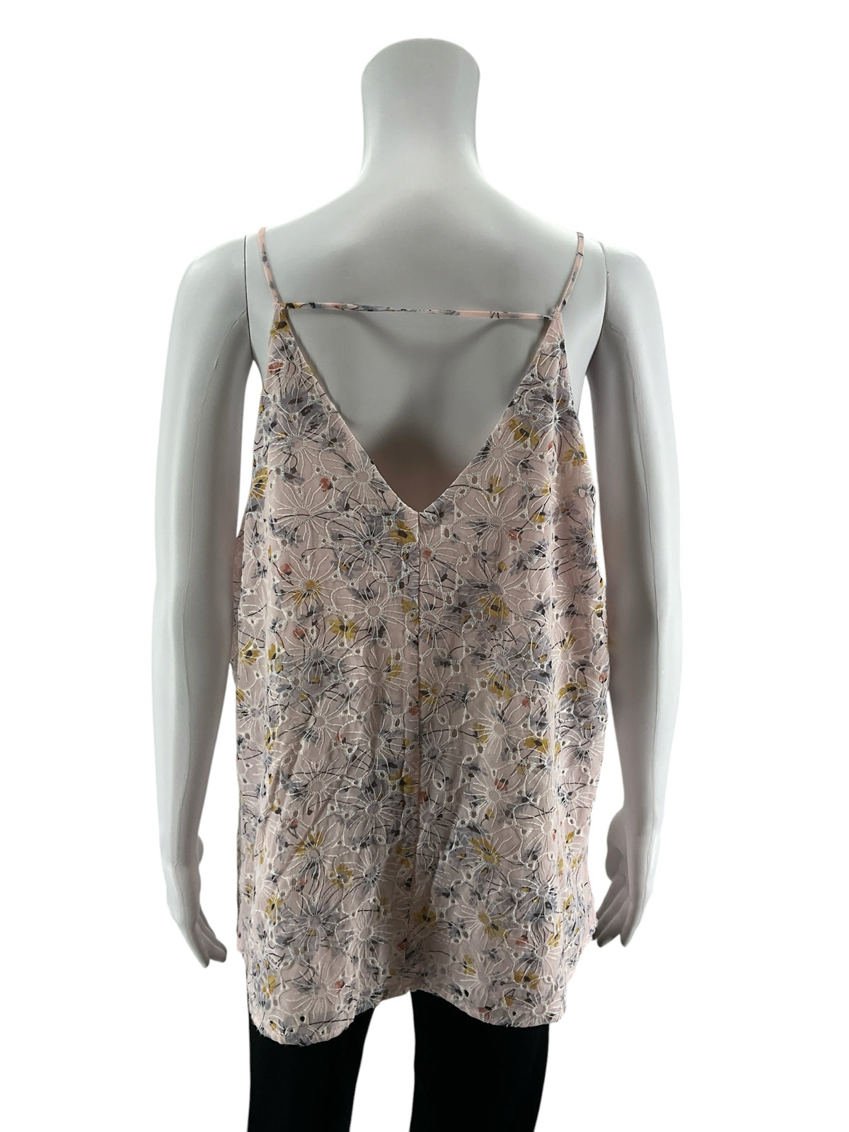 LOFT Floral Embroidered V-Neck Cami Tank Top Size Large - ONLINE ONLY