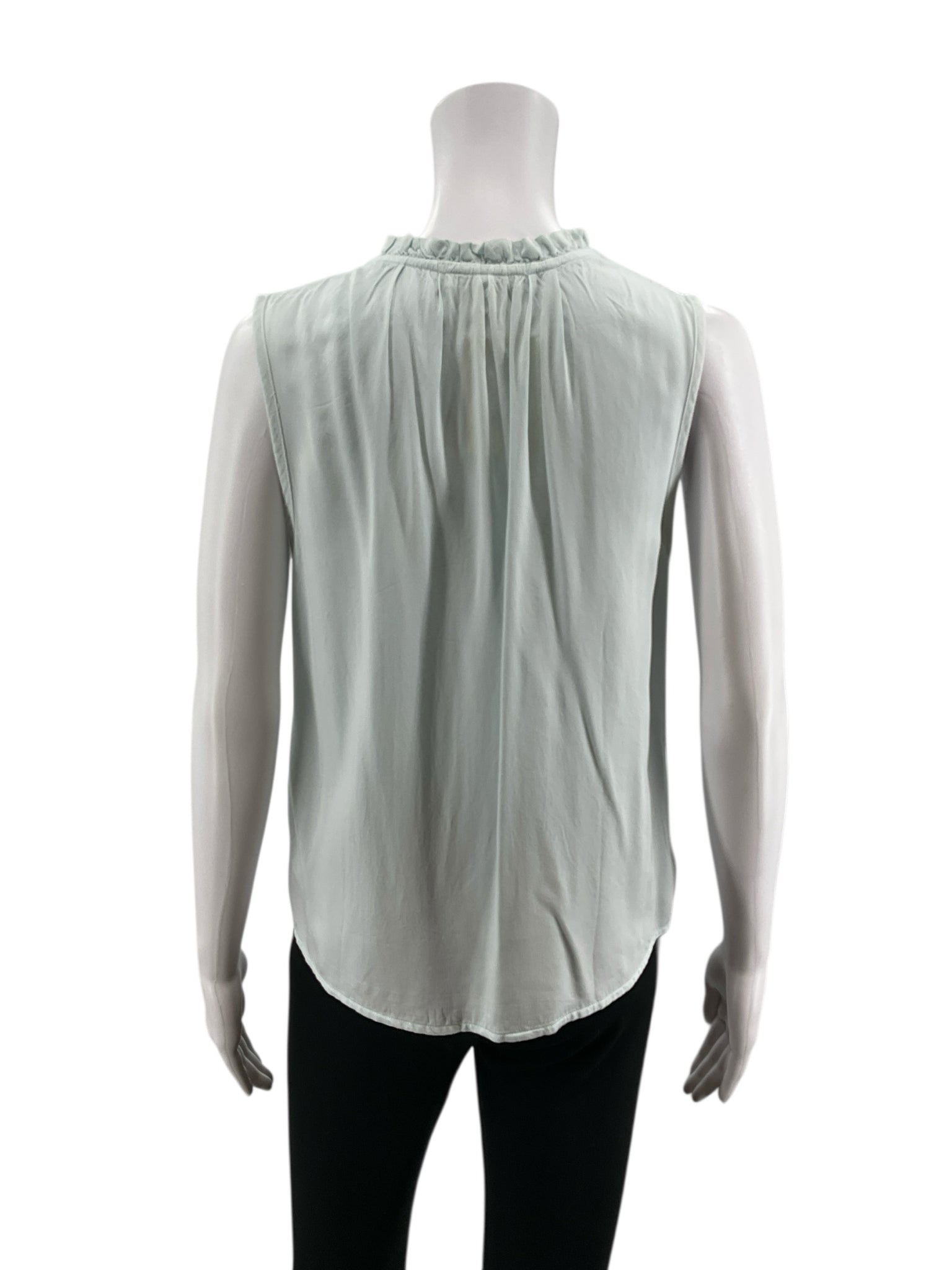Cloth & Stone mint Sleeveless Seafoam Ruffle V-Neck ECOVERO Swing Tank Top NWT Size XS - Size XS