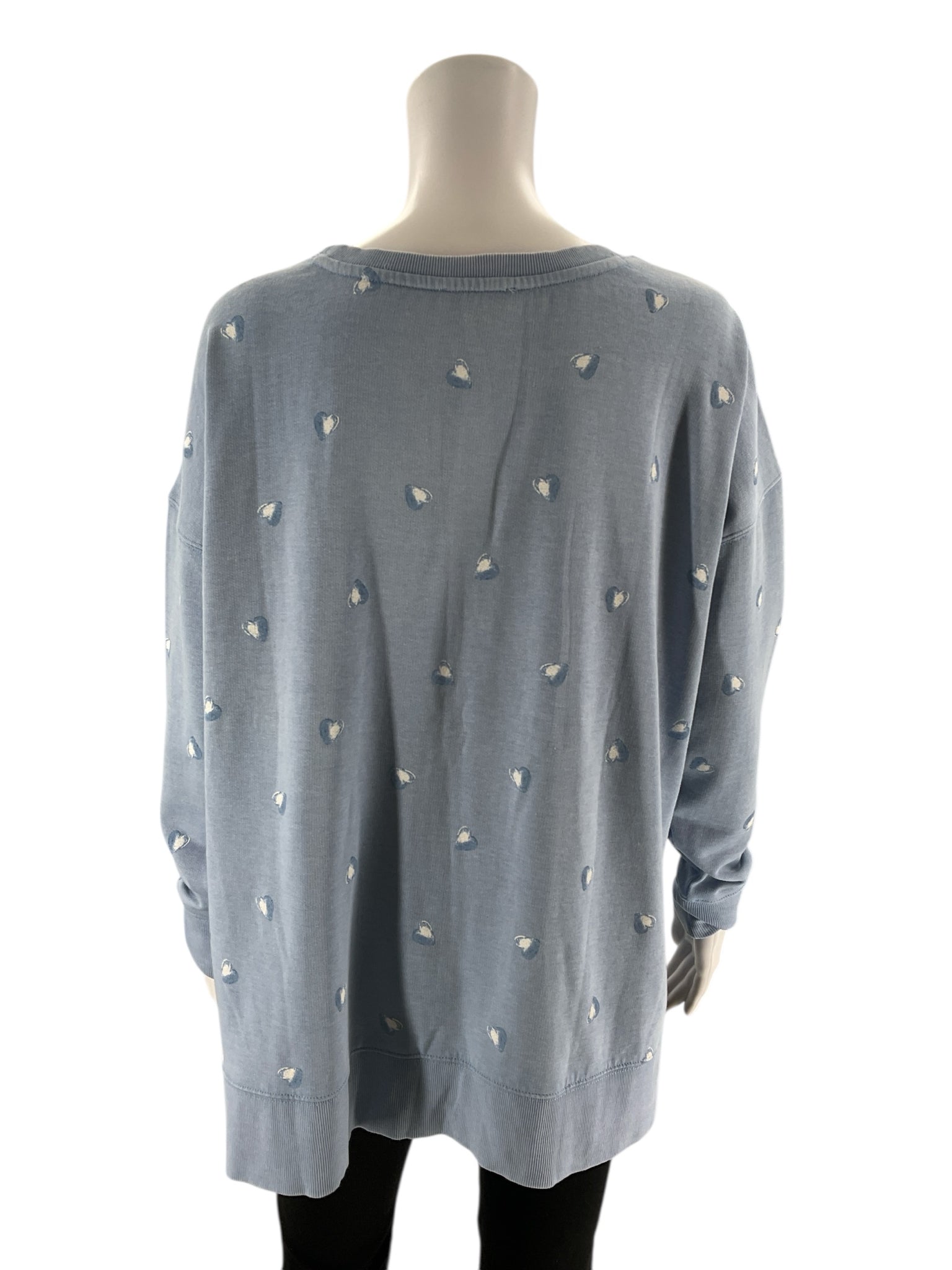 Lucky Brand - Blue Hearts Pre-Owned Ladies Casual Top - Size M