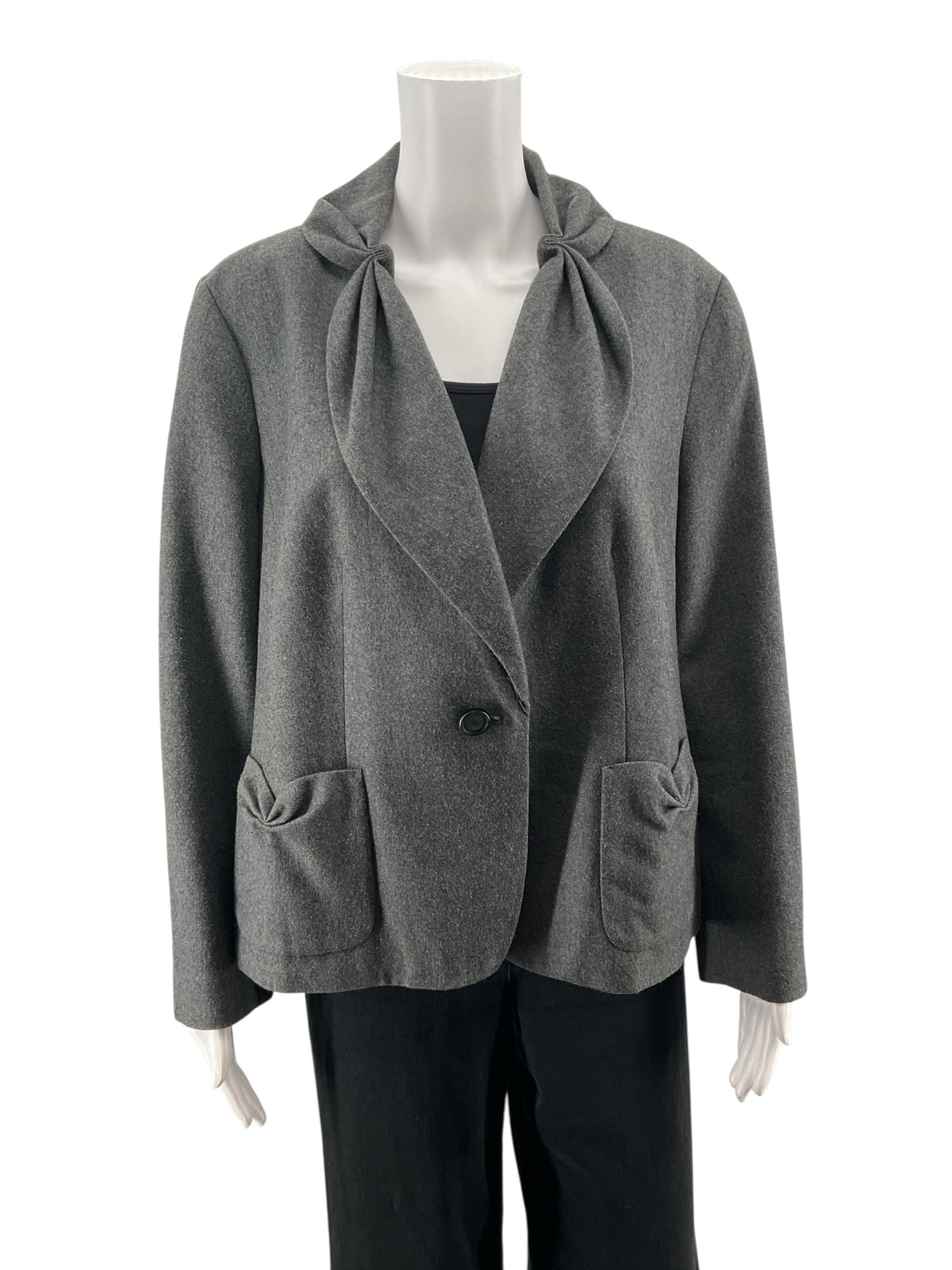 Talbots Gray Solid Ladies Pre-Owned Jacket Size 14W Petite - Margaret’s Fine Consignment