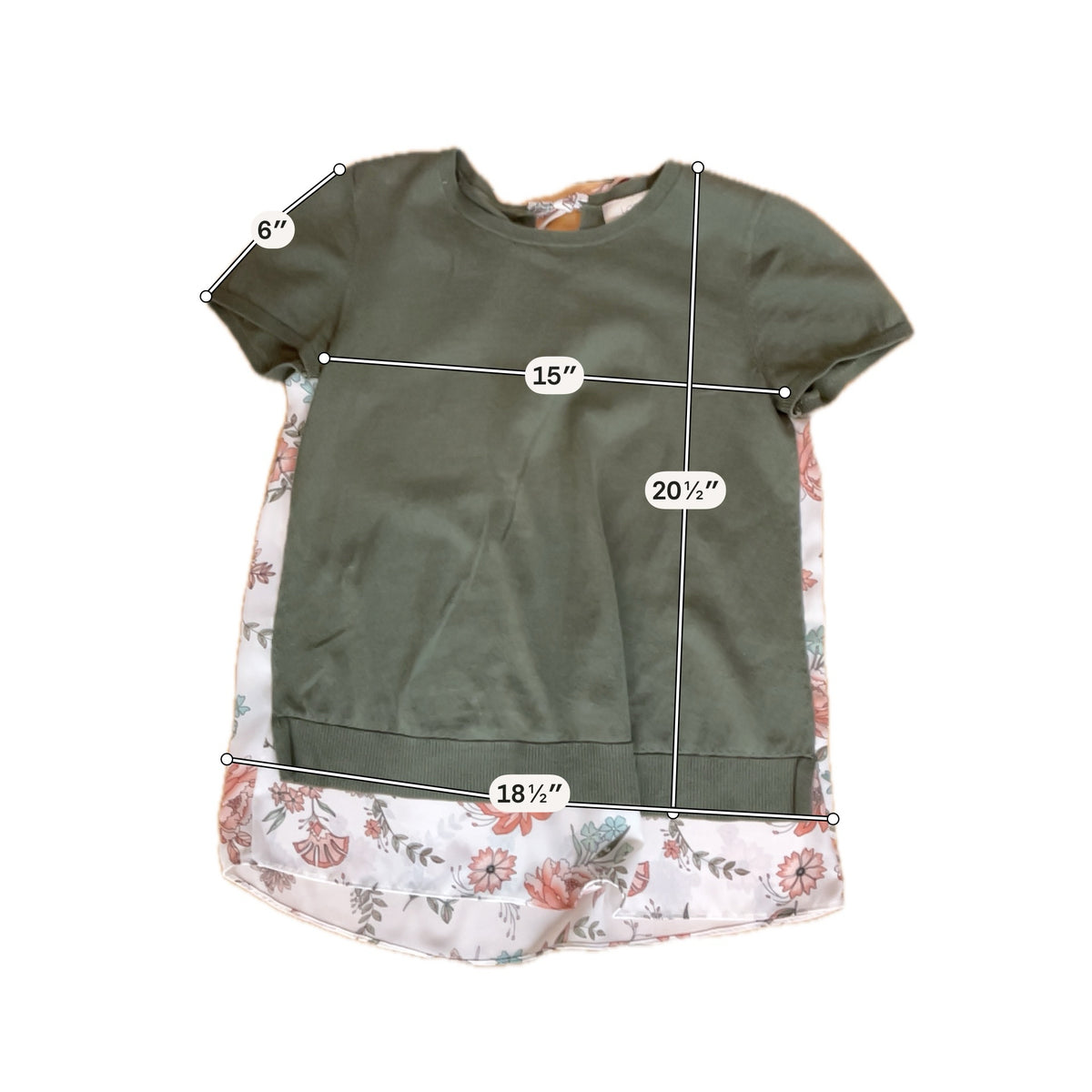 Loft Outlet Floral Layered Mixed-Media Top | Size Small - ONLINE ONLY