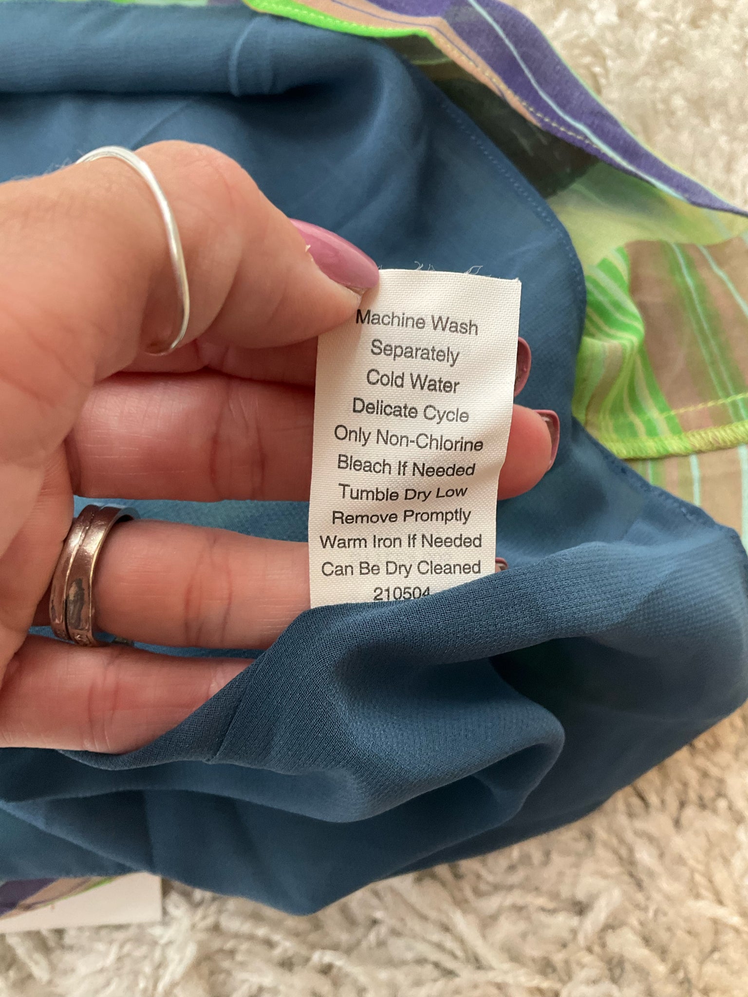 Cabi Green/Multi Print Pre-Owned Ladies Top - Size Large