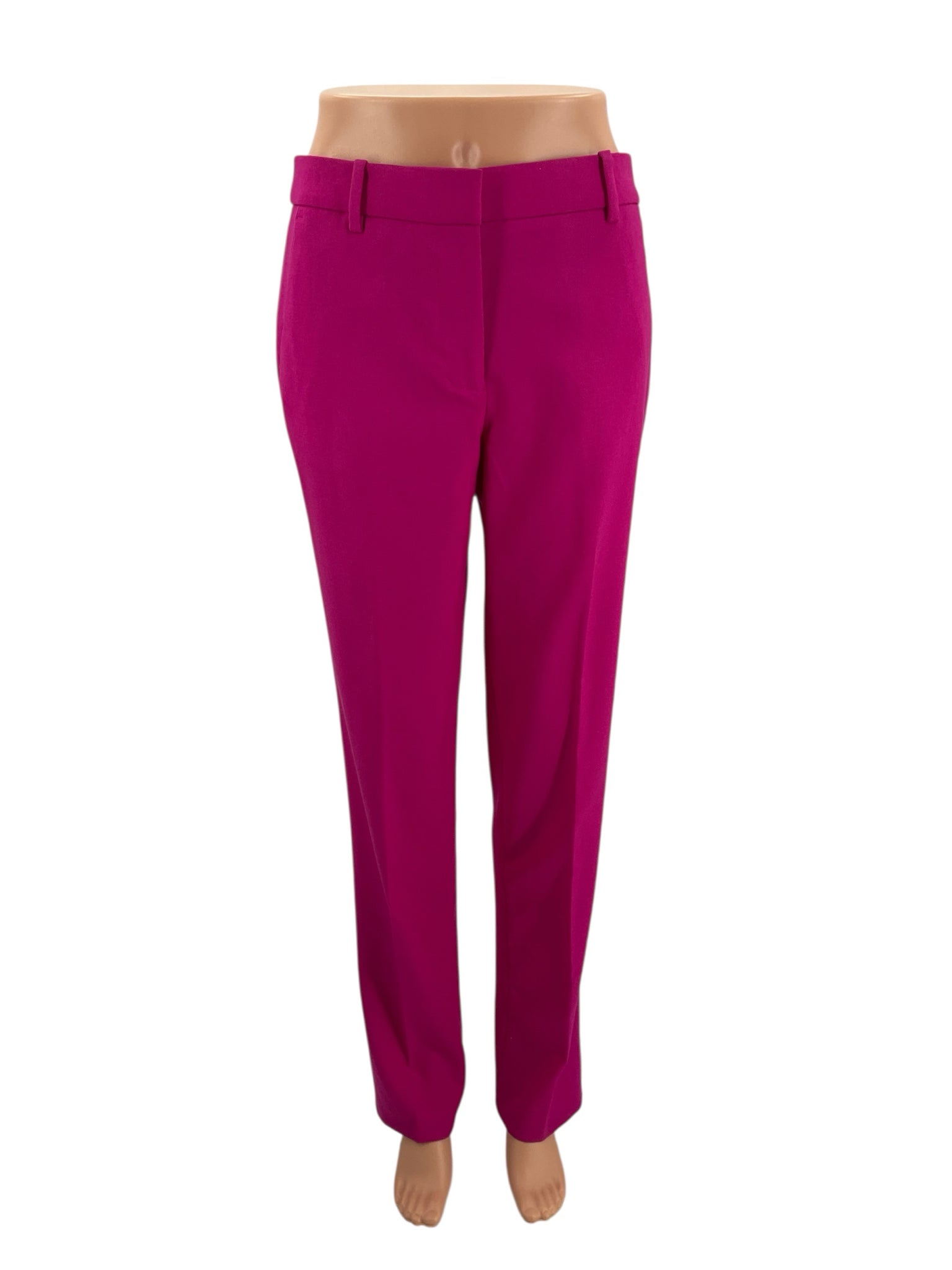 J.Crew City Fit Trousers in Fuchsia Pink Wool Size 2