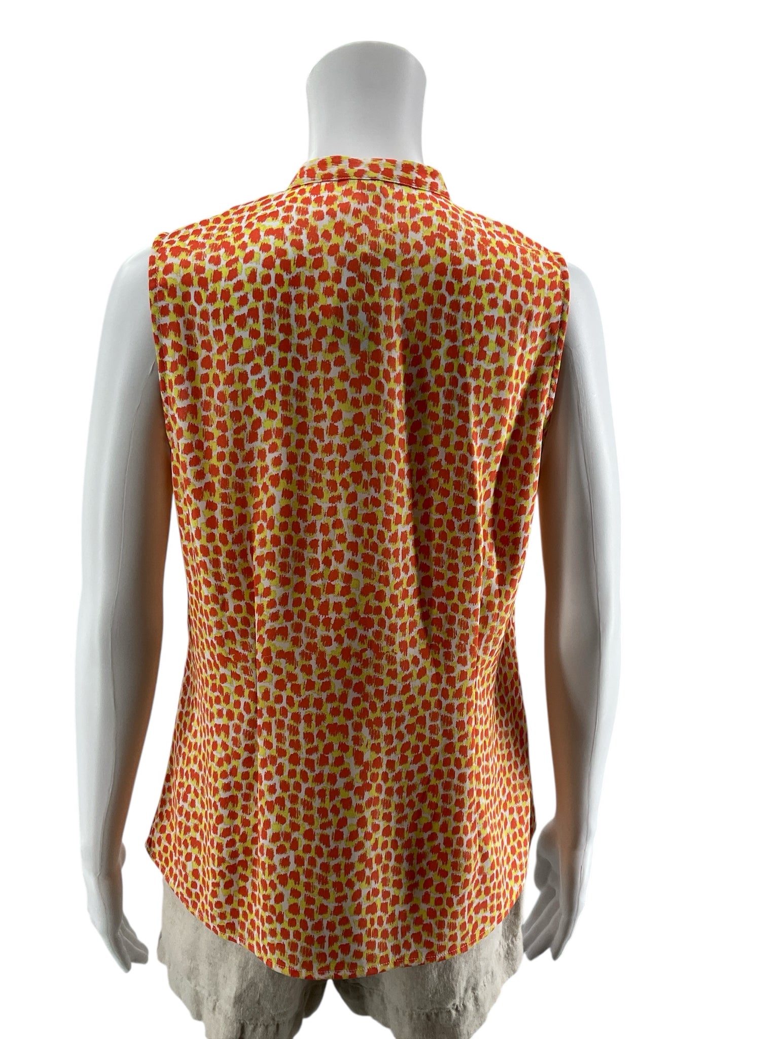 Ann Taylor Petite Abstract Ruffle V-Neck Blouse NWT Size MP