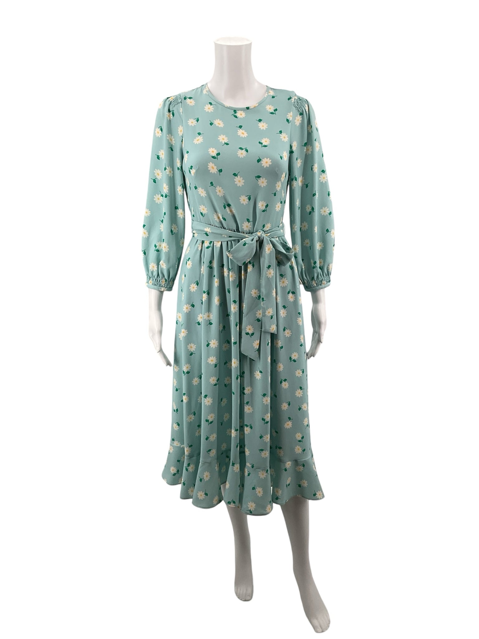 Kate Spade Blue/Cream/Green Floral Pre-Owned Ladies Dress -Size 0