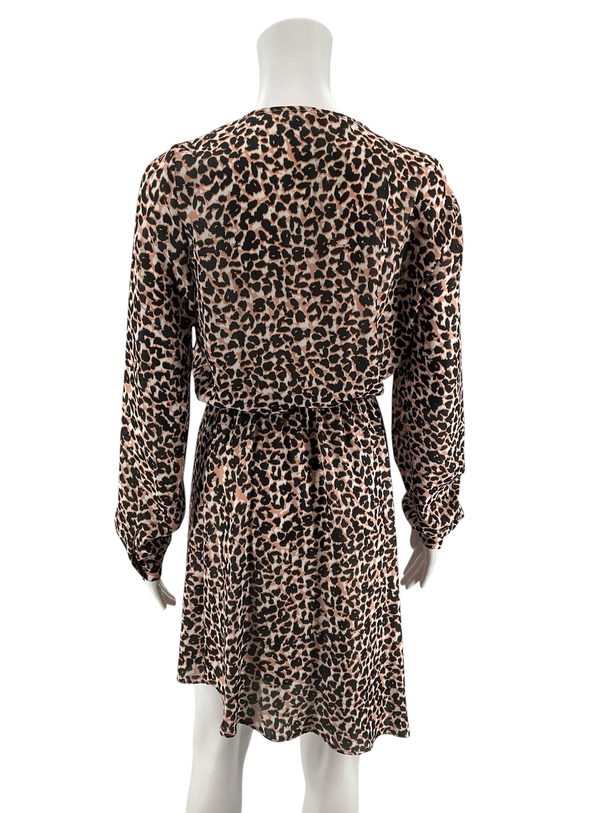 Parker Parker Kensal Leopard Print Blouson Mini Dress XS