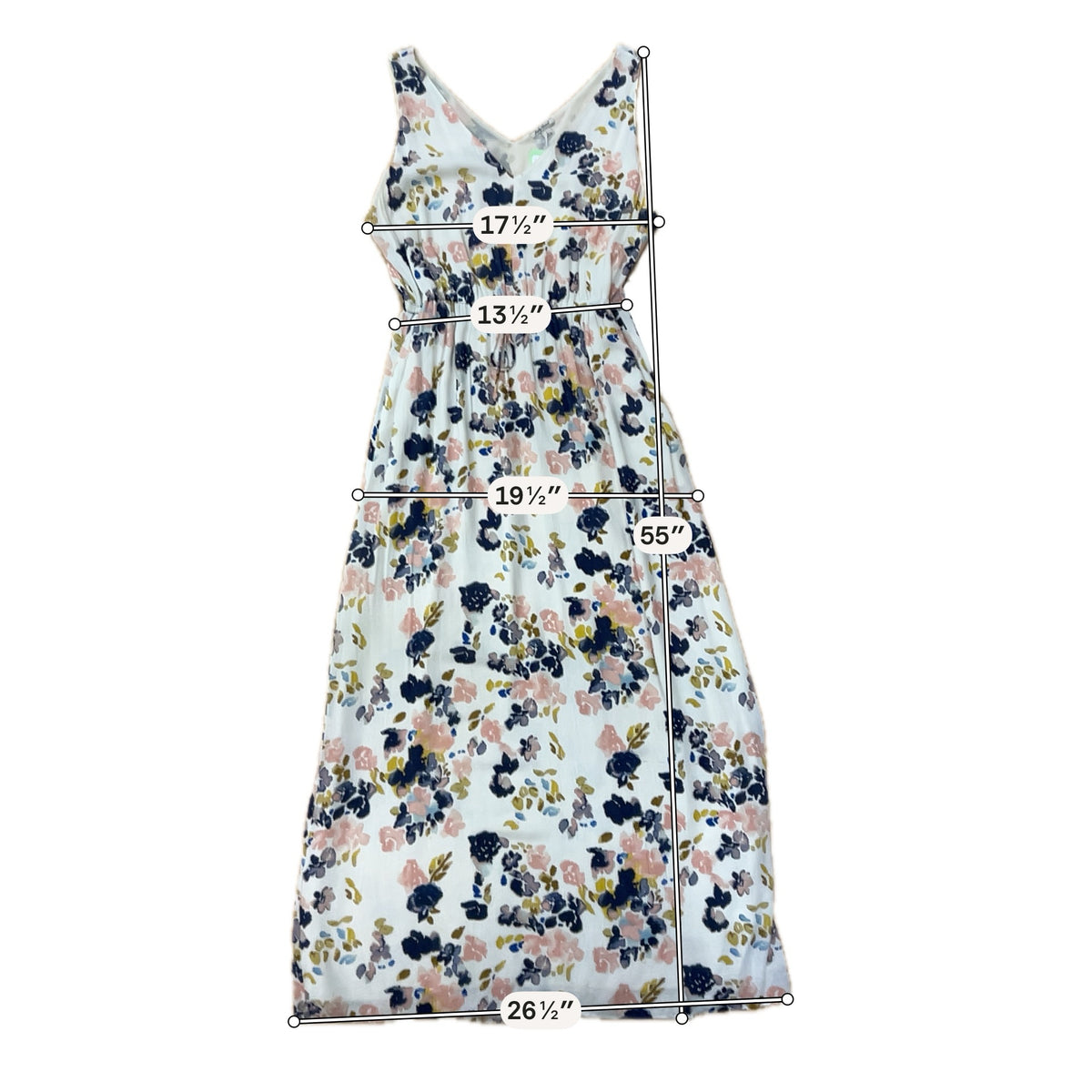 Lucky Brand Floral V-Neck Sleeveless Maxi Dress Size Large - ONLINE ONLY