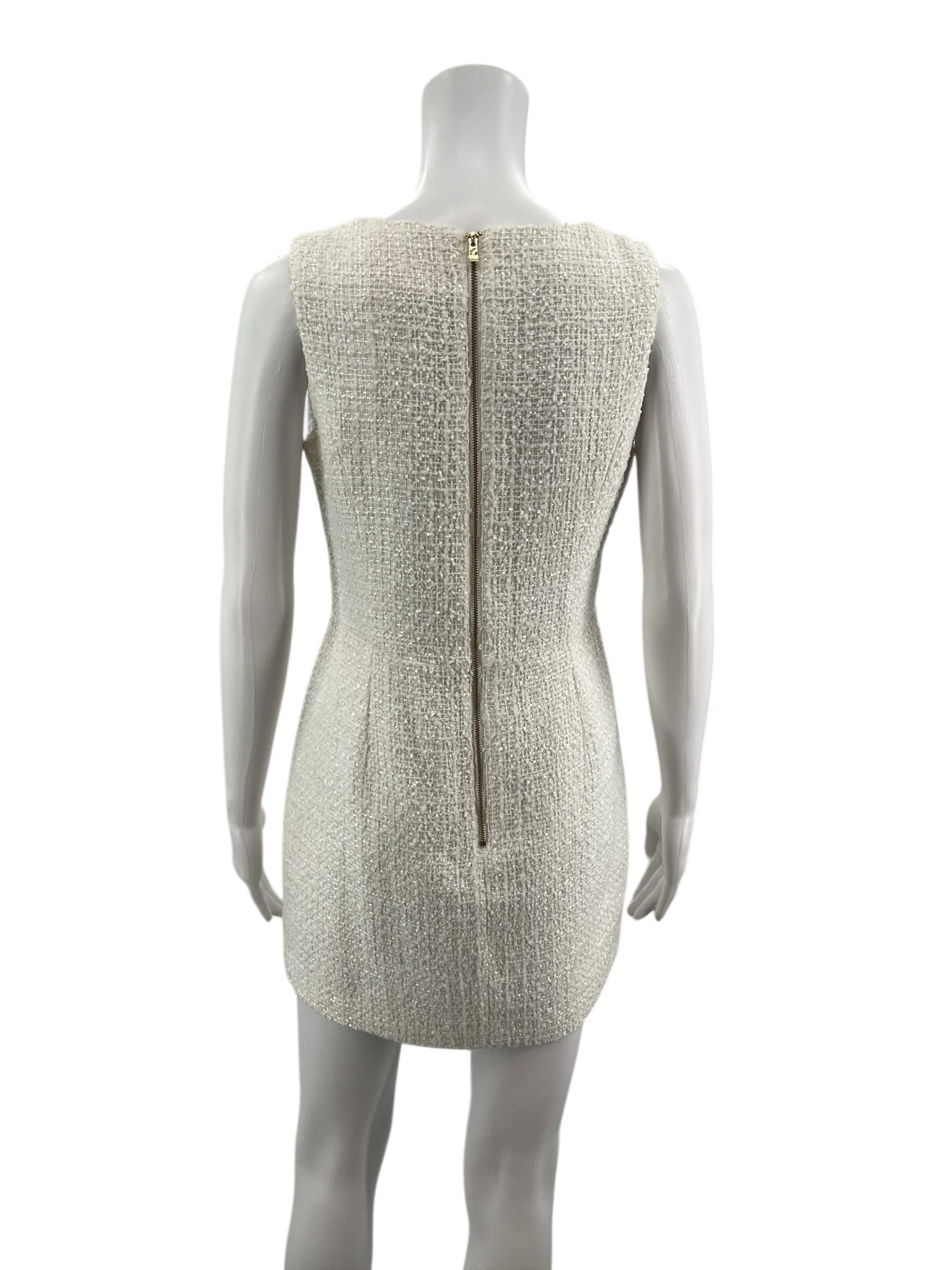 Lilly Pulitzer White Tweed Pre-Owned Ladies Dress - Size 4